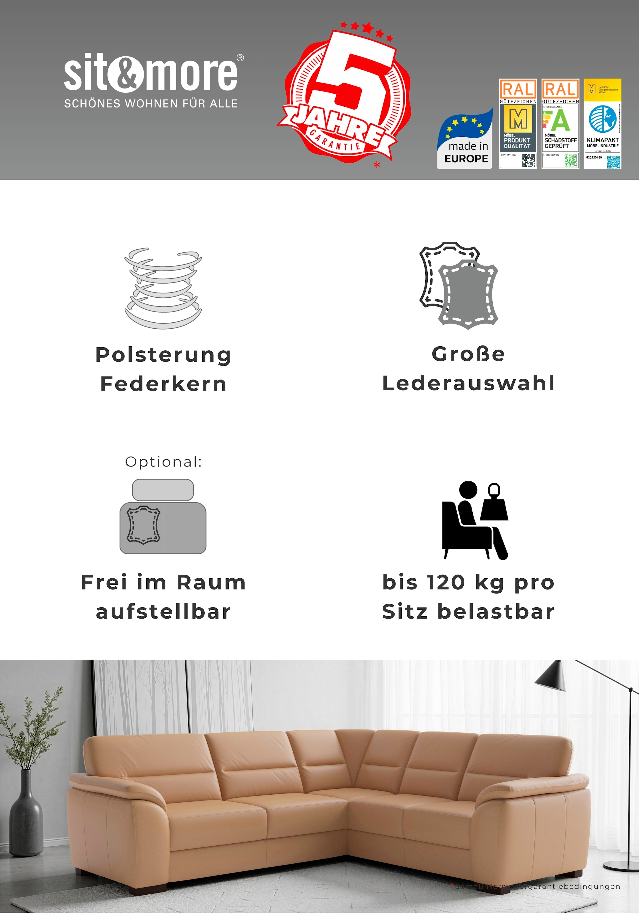 sit&more Polsterhocker »Montego«