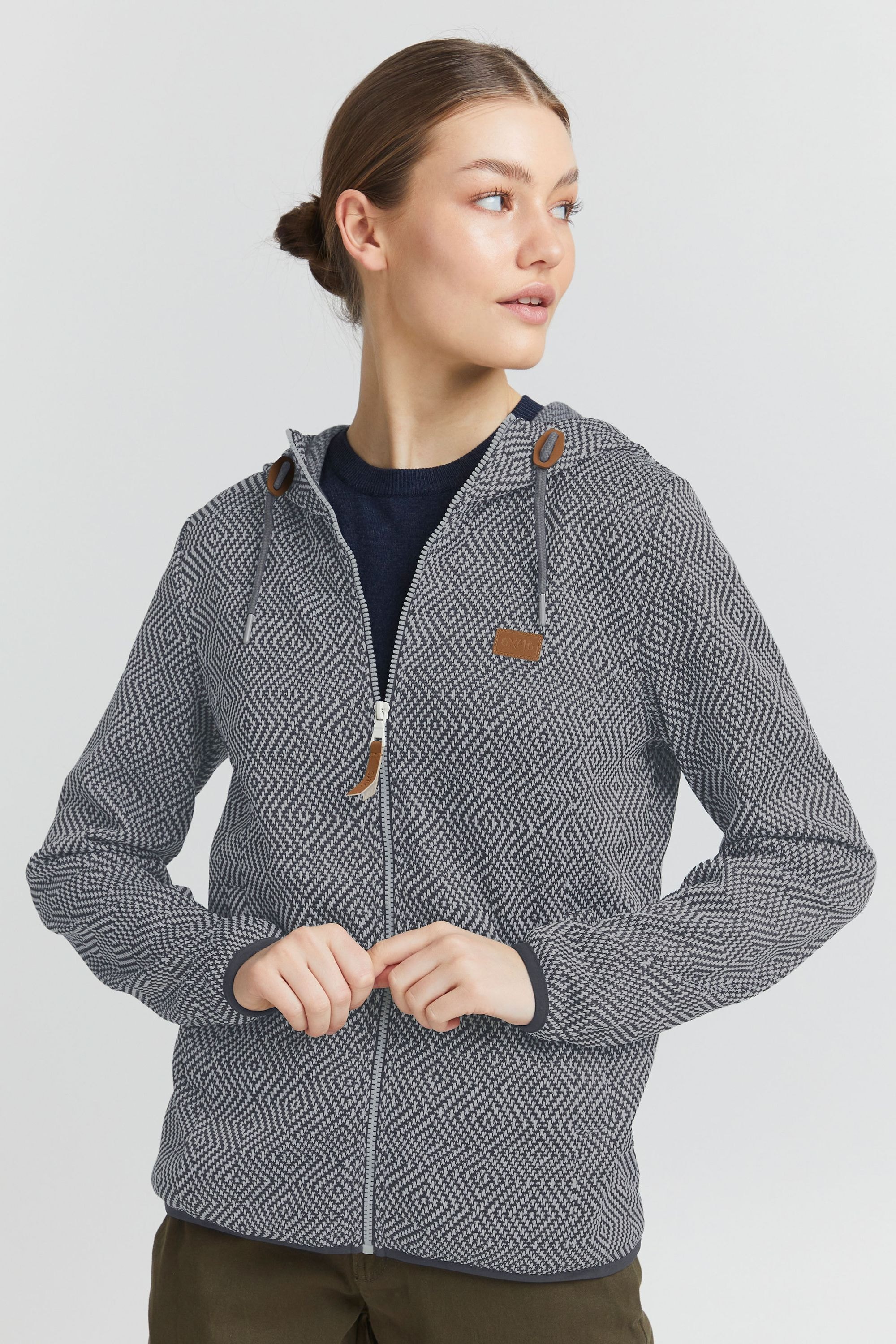 OXMO Fleecejacke »Fleecejacke OXPepples«, mit Kapuze