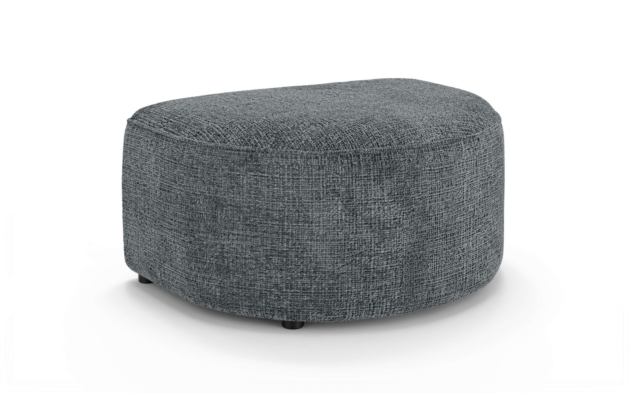 OTTO home Polsterhocker »ADELLA passed zur Serie, Maße B/T/H: 92/69/43 cm«, Hocker mit Wellenunterfederung, runde Form, auch in Cord