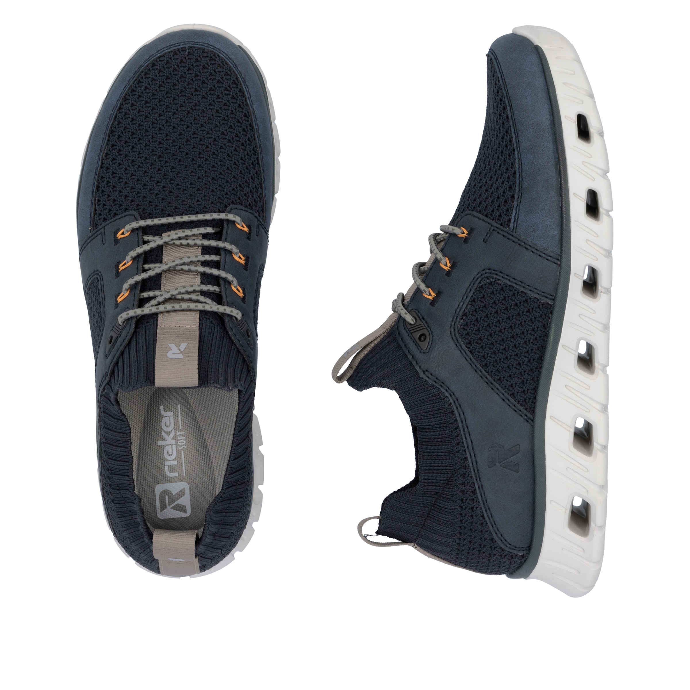 RIEKER Sport Slip-On Sneaker, Halbschuh, Freizeitschuh, Slipper mit modischer Laufsohle