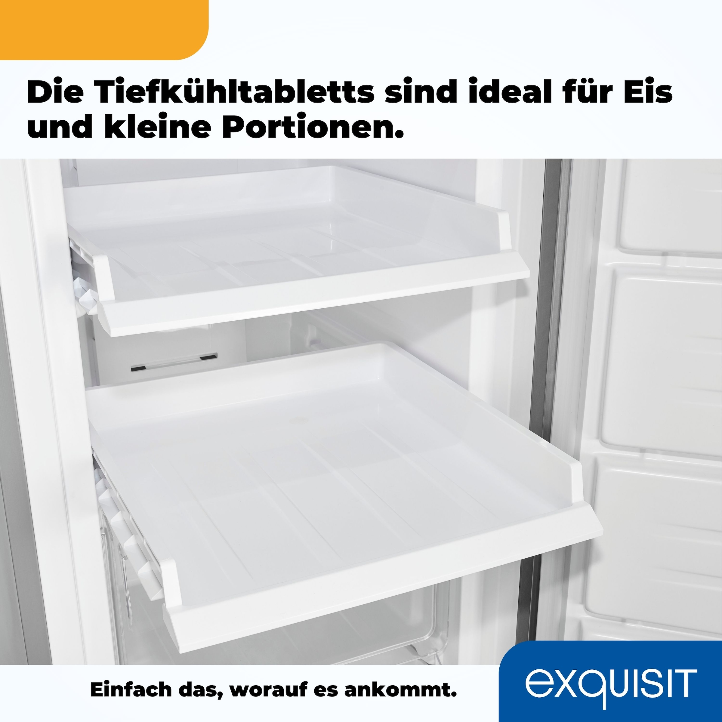 exquisit Gefrierschrank »GS271--H-040E inoxlook«, 171 cm hoch, 54,5 cm breit, Digitale Kontrolle