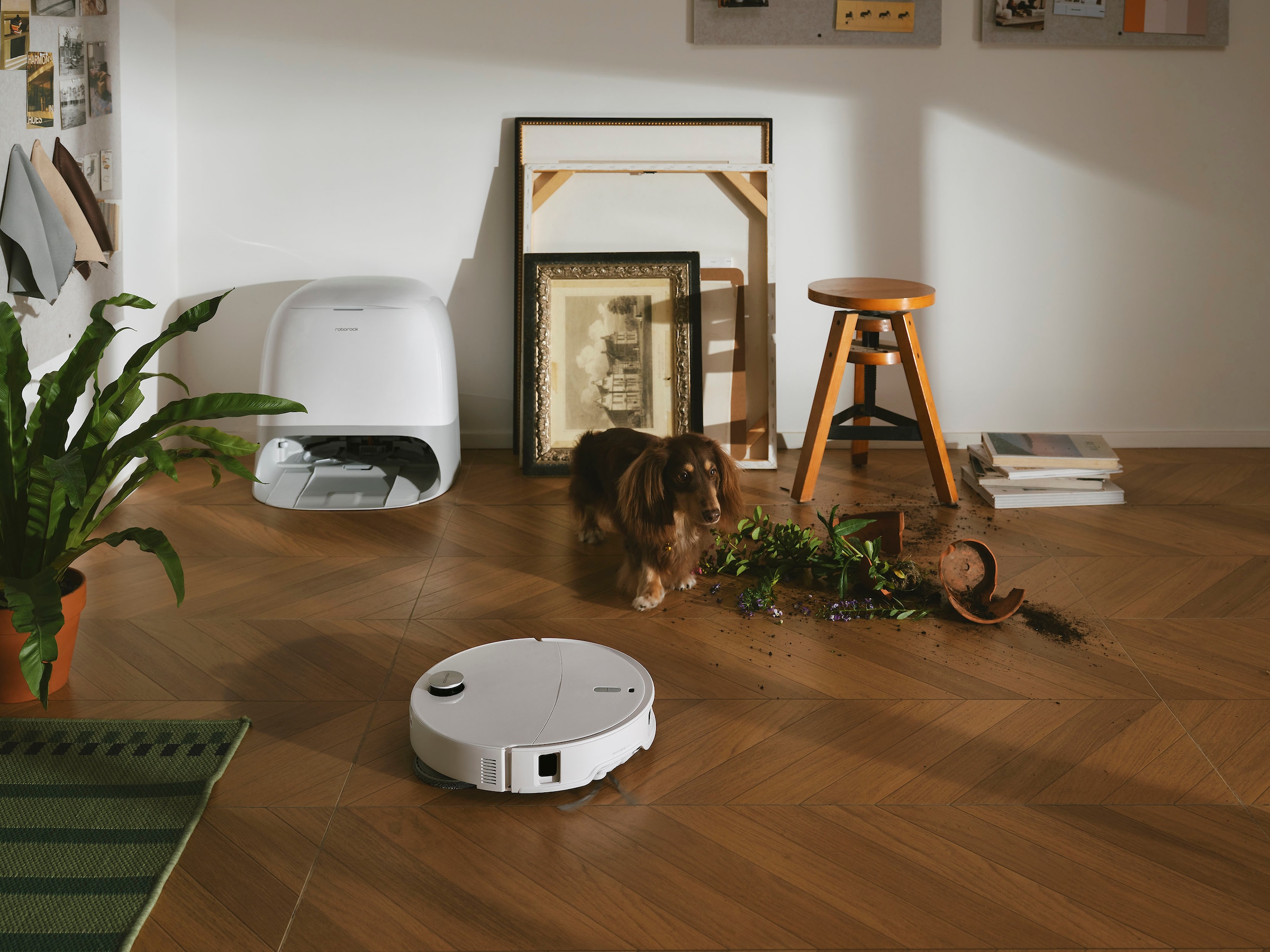 Roborock Nass-Trocken-Saugroboter »Qrevo Curv 2 Pro mit Wischfunktion« FlexiArm Design Seitenbürste, DuoDivide Bürste, autom. Moppreinigung.