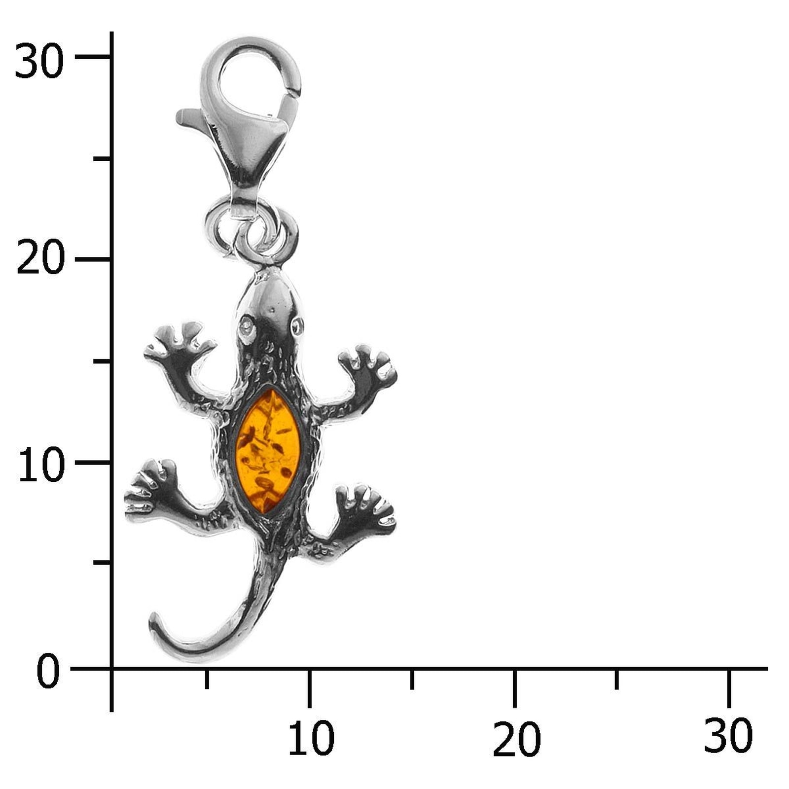 OSTSEE-SCHMUCK Kettenanhänger »- Salamander - Silber 925/000 - Bernstein«