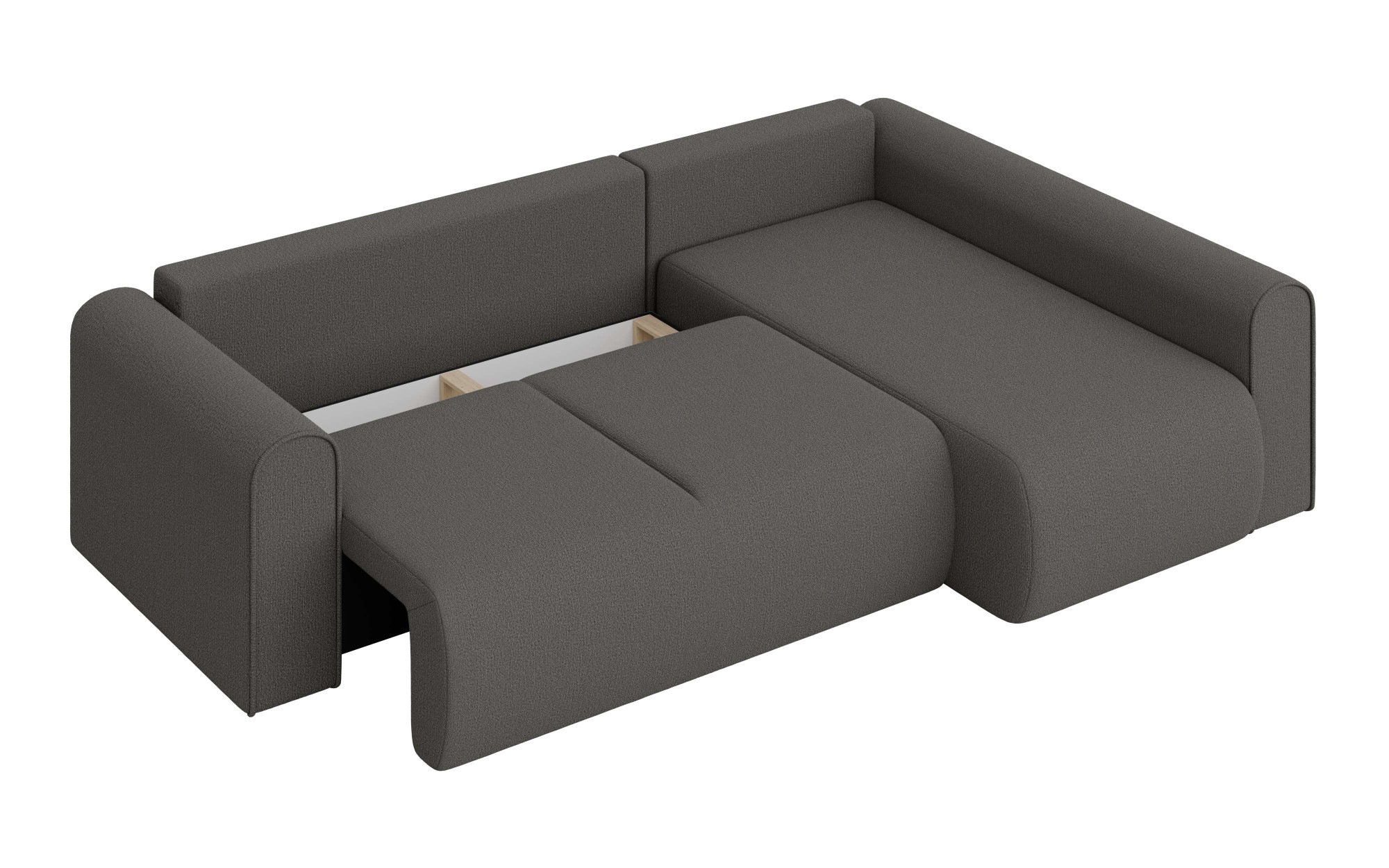 OTTO home Ecksofa »Zacharia wahlweise Schlafsofa mit Bettkasten, B/T/H 250/166/86 cm« L-Form mit Wellenunterfederung, Ottomane rechts oder links bestellbar
