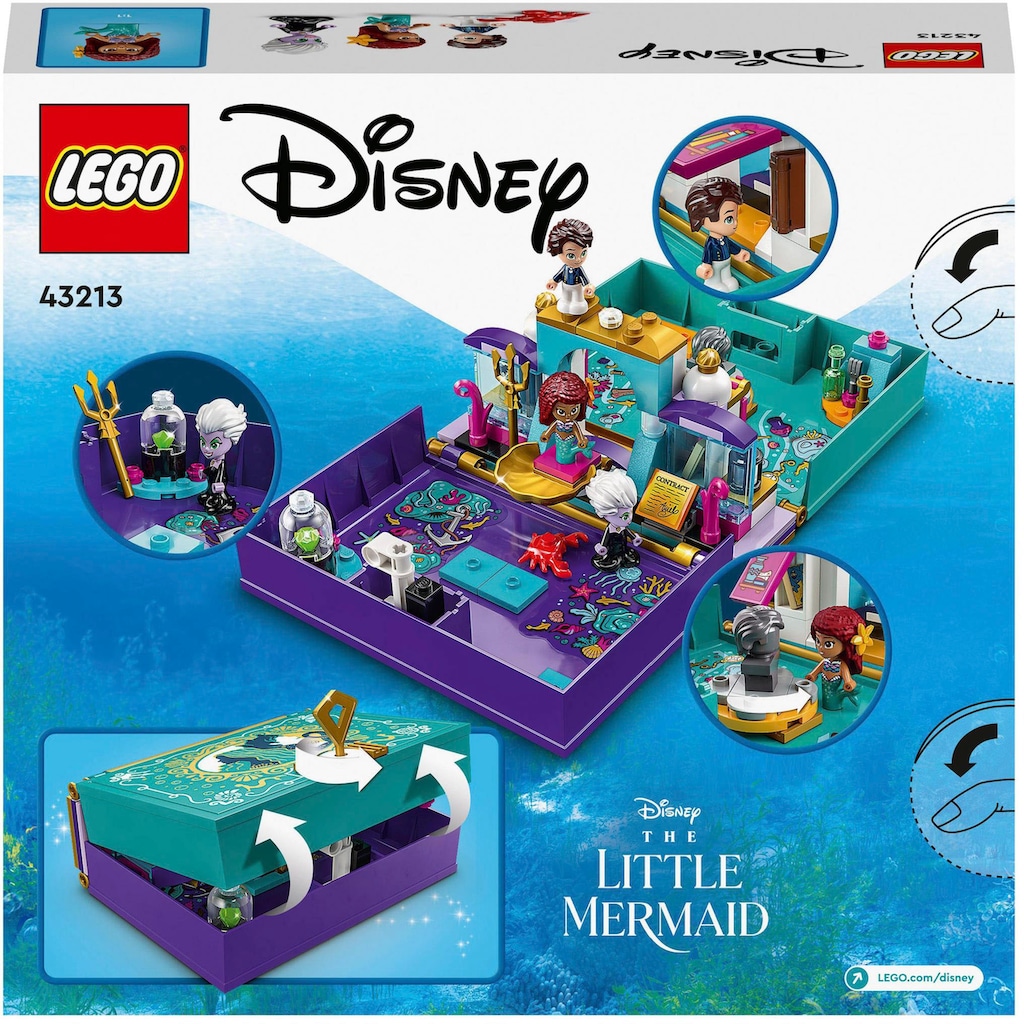 LEGO® Konstruktionsspielsteine »Die kleine Meerjungfrau – Märchenbuch (43213), LEGO® Disney Princess«, (134 St.)