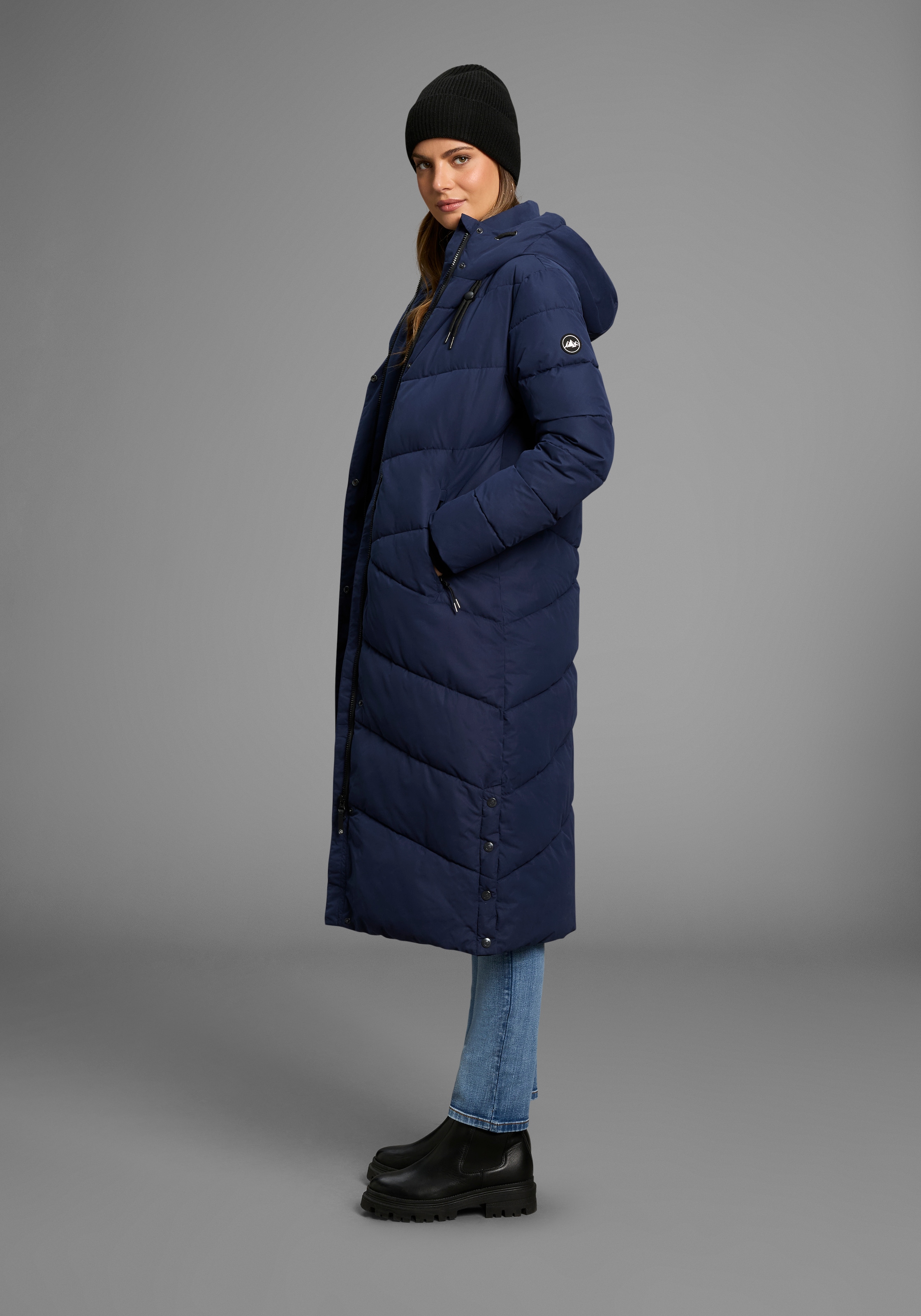 Polarino Steppmantel aus wasserdichtem & windabweisenden Obermaterial, oversize Form