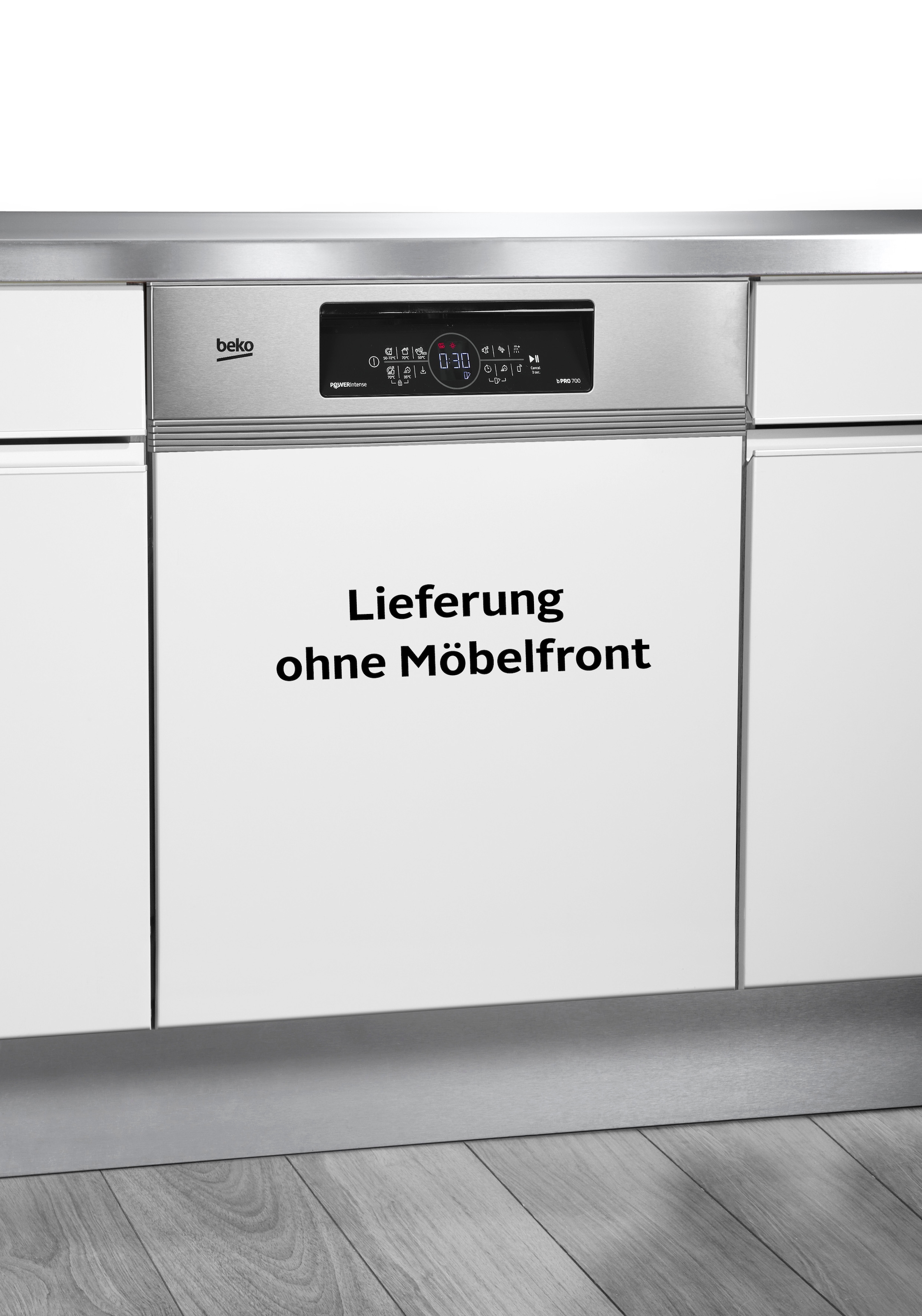 BEKO teilintegrierbarer Geschirrspüler »BDSN36462XP« 8,5 l 14 tlg. Maßgedecke Die PowerIntense-Technologie sorgt für herausragende Spülergebnisse