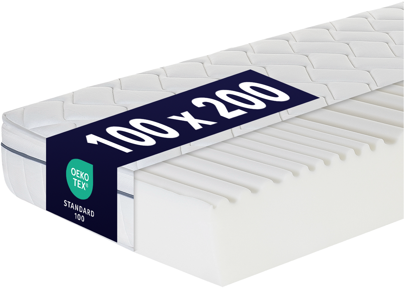 DI QUATTRO Komfortschaummatratze »23cm hohe Wendematratze mit zwei Härtegraden« 23 cm hoch Raumgewicht: 30 kg/m³ 1-tlg., 1 Stk. tlg. Matratze in H2+H3 & H4+H5, 90x200, 140x200 und weitere Größen