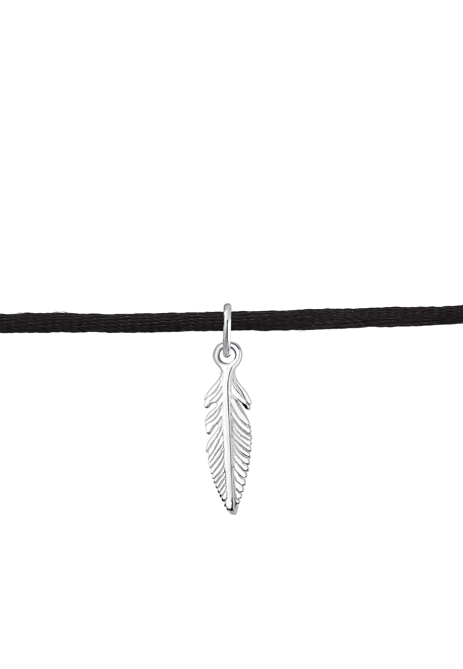 Elli Choker »Halskette Halskette Choker Feder Anhänger 925 Sterling Silber«