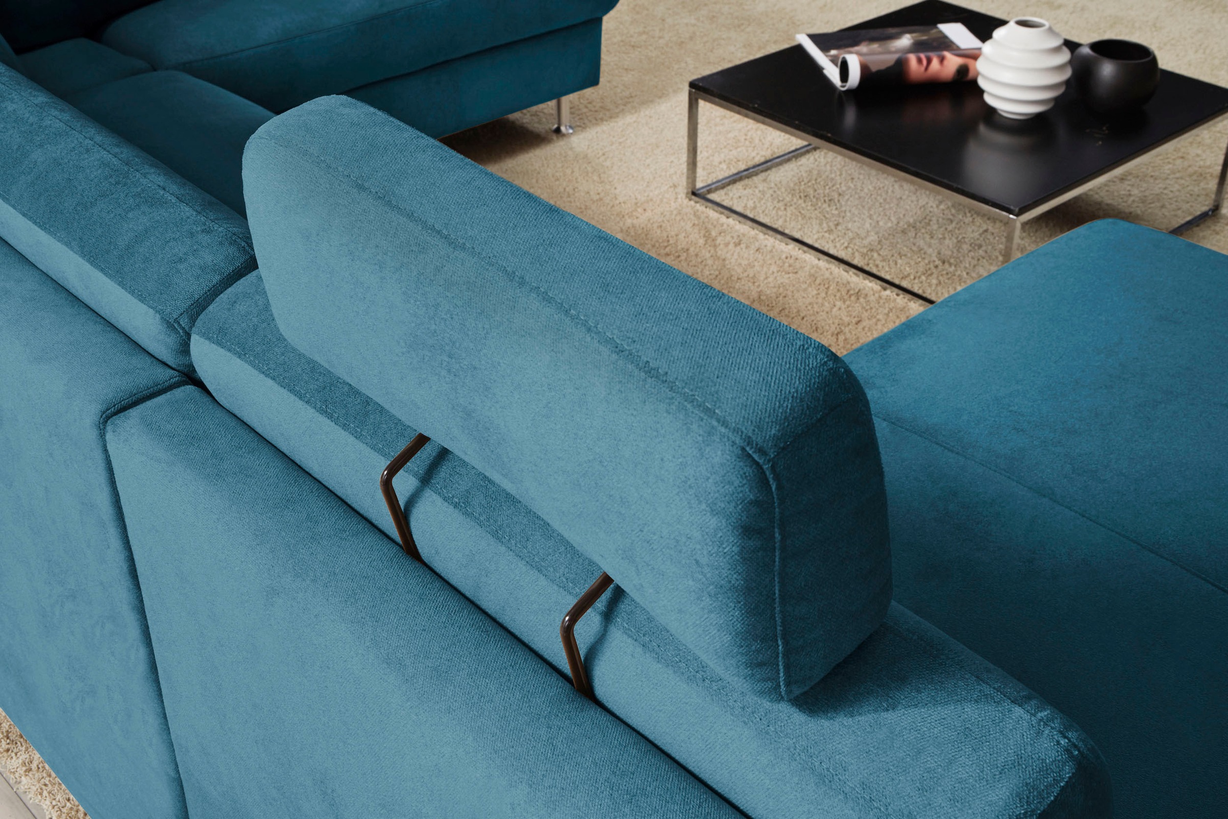 CALIZZA INTERIORS Wohnlandschaft »Onyx U-Form«, (3 St.), wahlweise mit Bettfunktion und Bettkasten