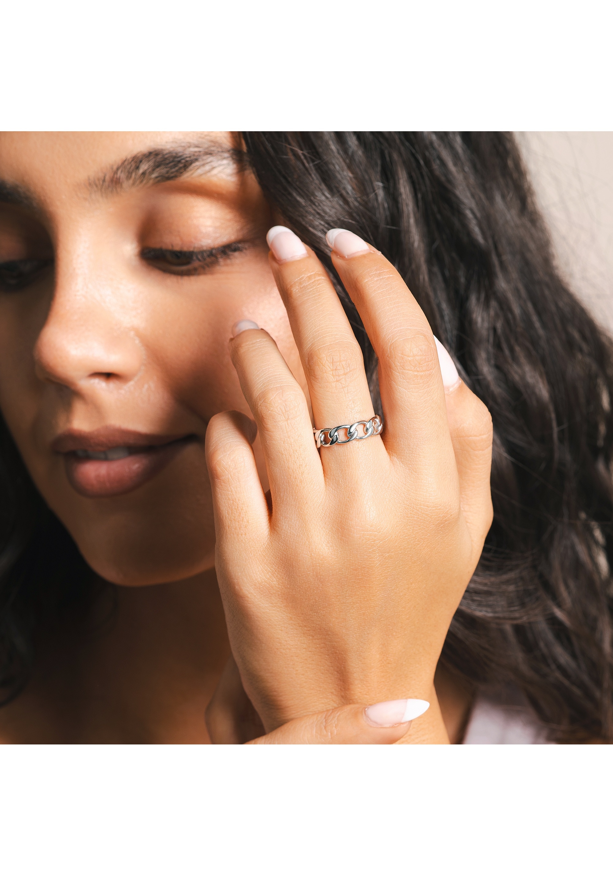 AKZENT Fingerring »Silvana, silberfarbig, langlebig«