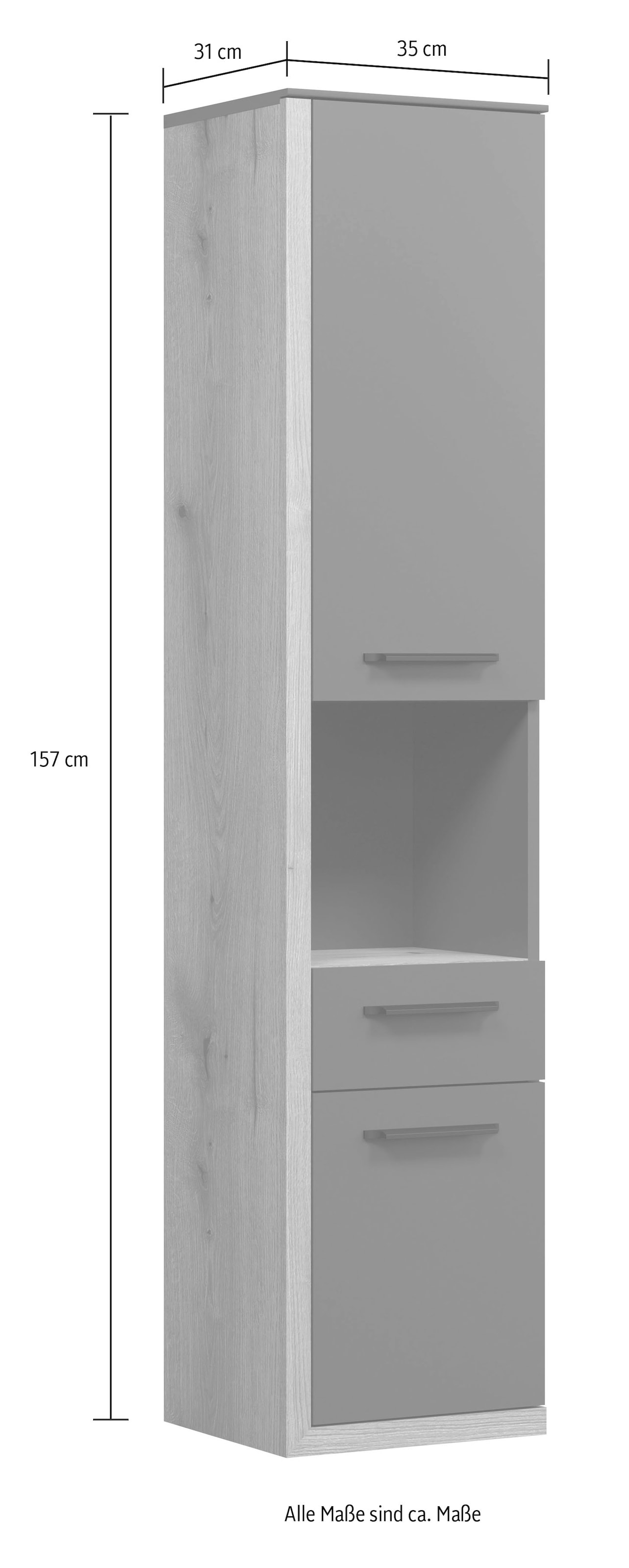 INOSIGN Badmöbel-Set »Premont«, (4 St.), Hängende, elegante Badezimmermöbel mit Mineralguss-Aufsatzwaschbecken