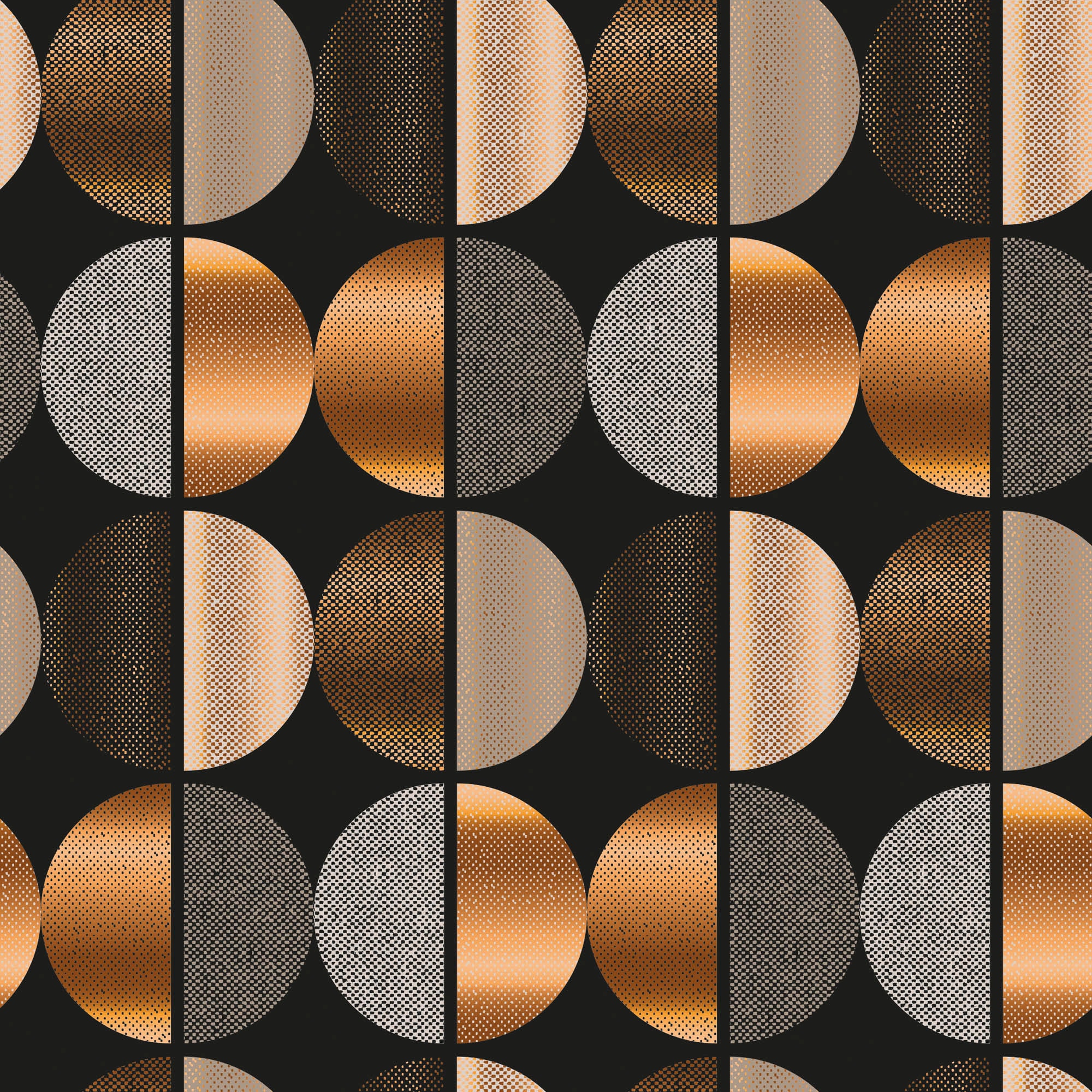 queence Dekokissen »Charlie«, Kissenhülle,Kreise,Formen,Bronzefarben,Geometrisch,Abstrakt,Elegant