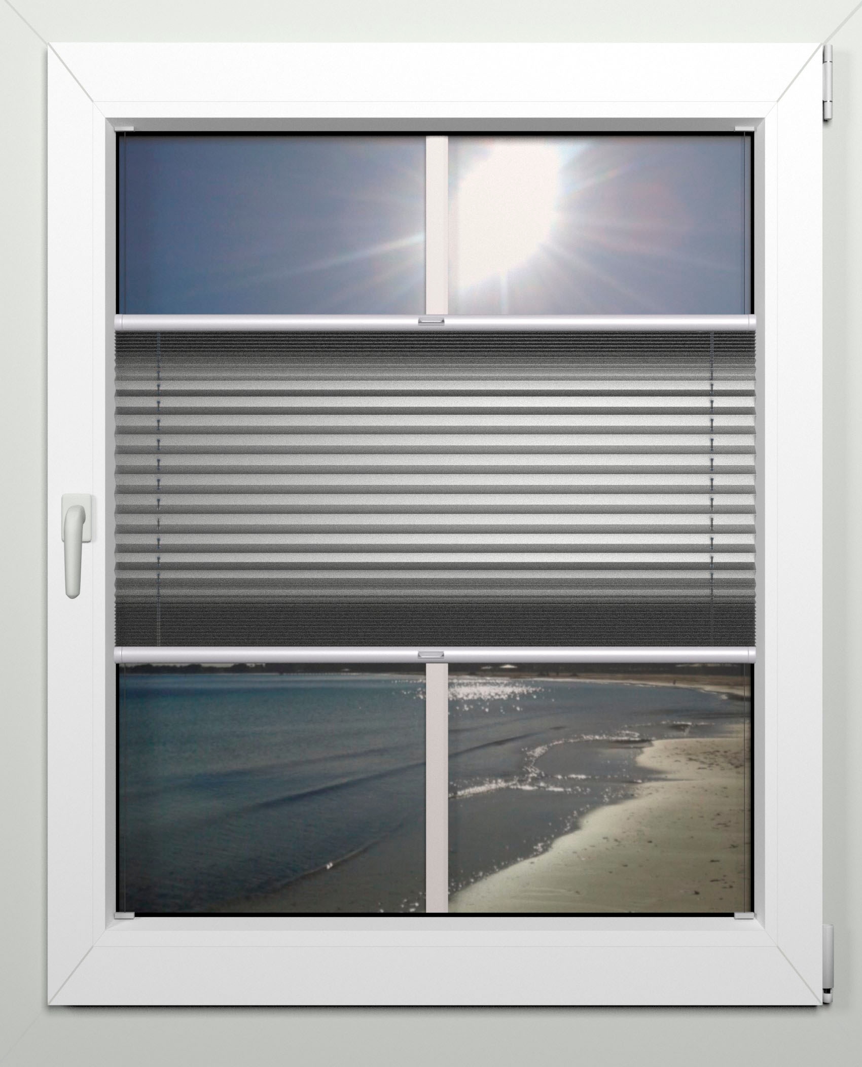 indeko Plissee »Thermo-Deluxe« verdunkelnd energiesparend mit Bohren verspannt zur Montage in der Glasleiste, nach Maß