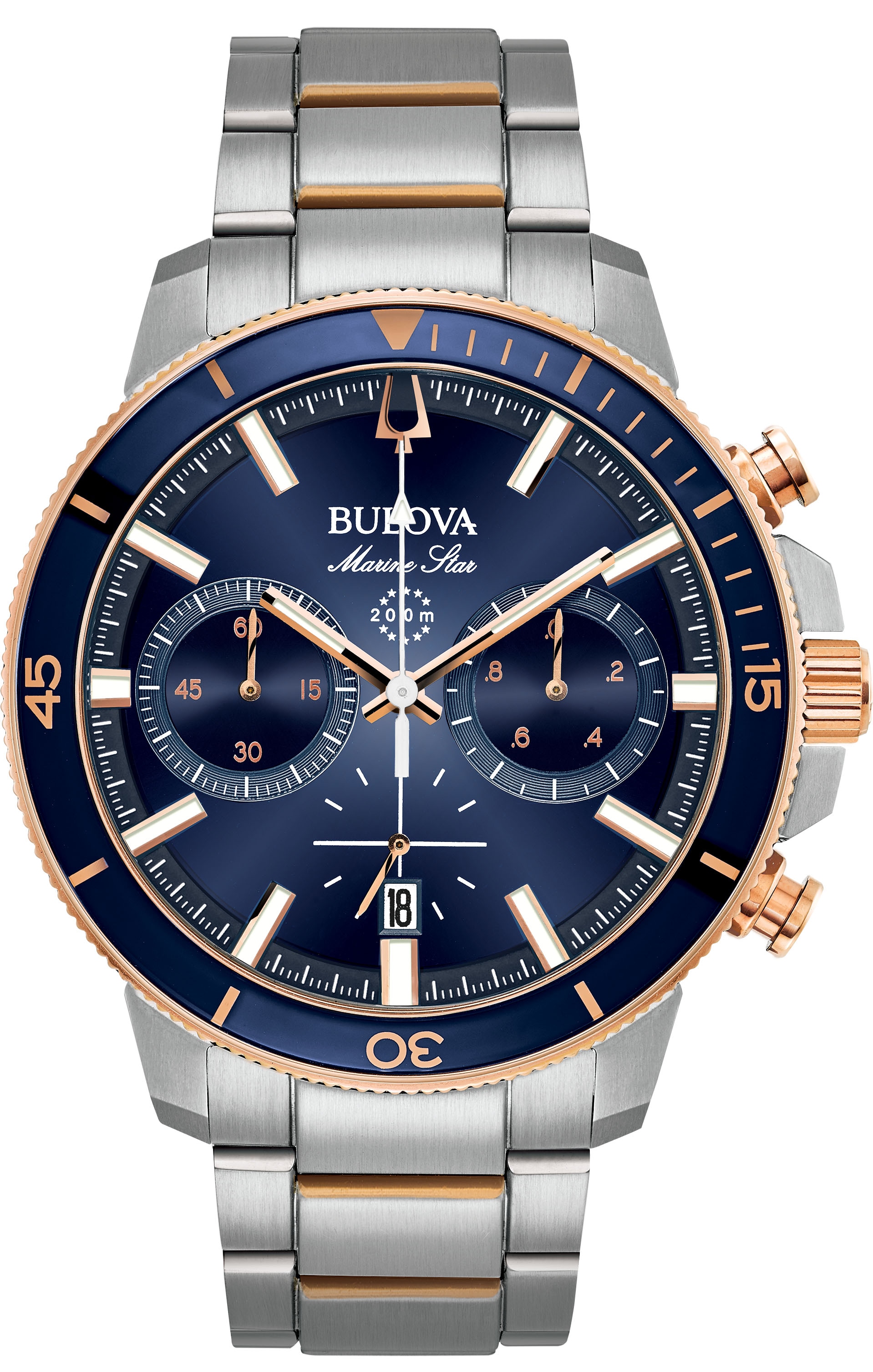 Bulova Chronograph »Marine Star, 98B301«, Armbanduhr, Quarzuhr, Herrenuhr