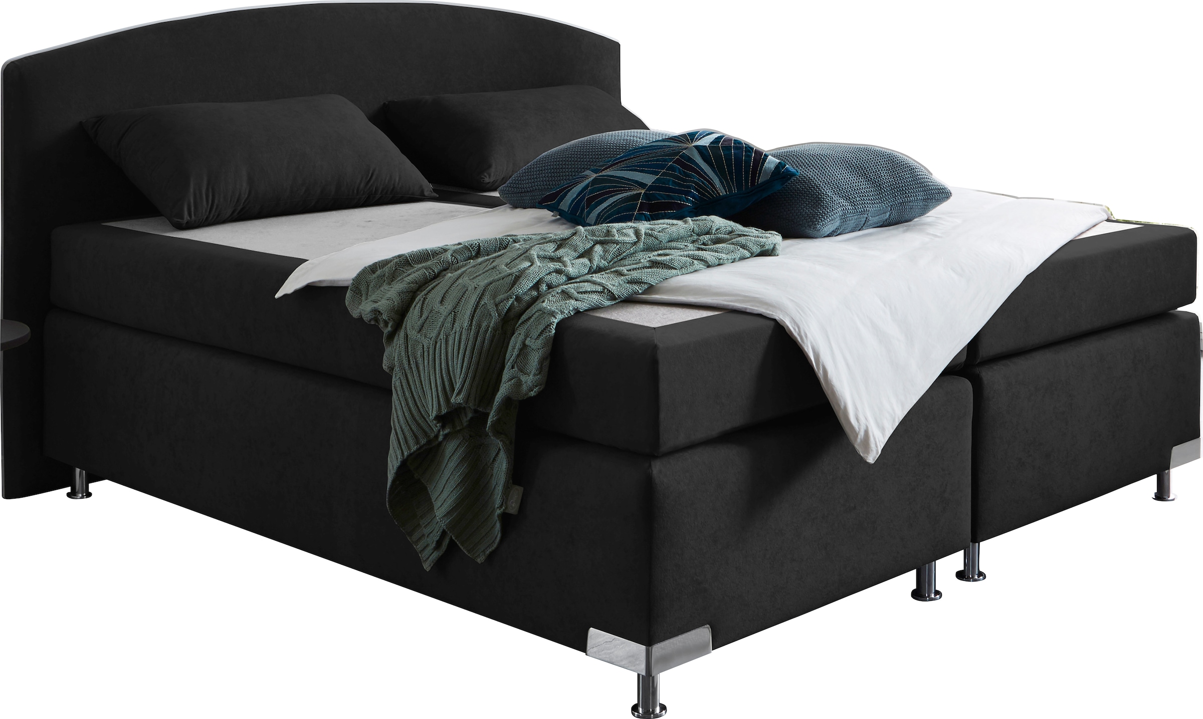 Westfalia Schlafkomfort Boxspringbett »Amsterdam in den Breiten 160x200, 180x200cm & 200x200cm« Optional mit Topper, 