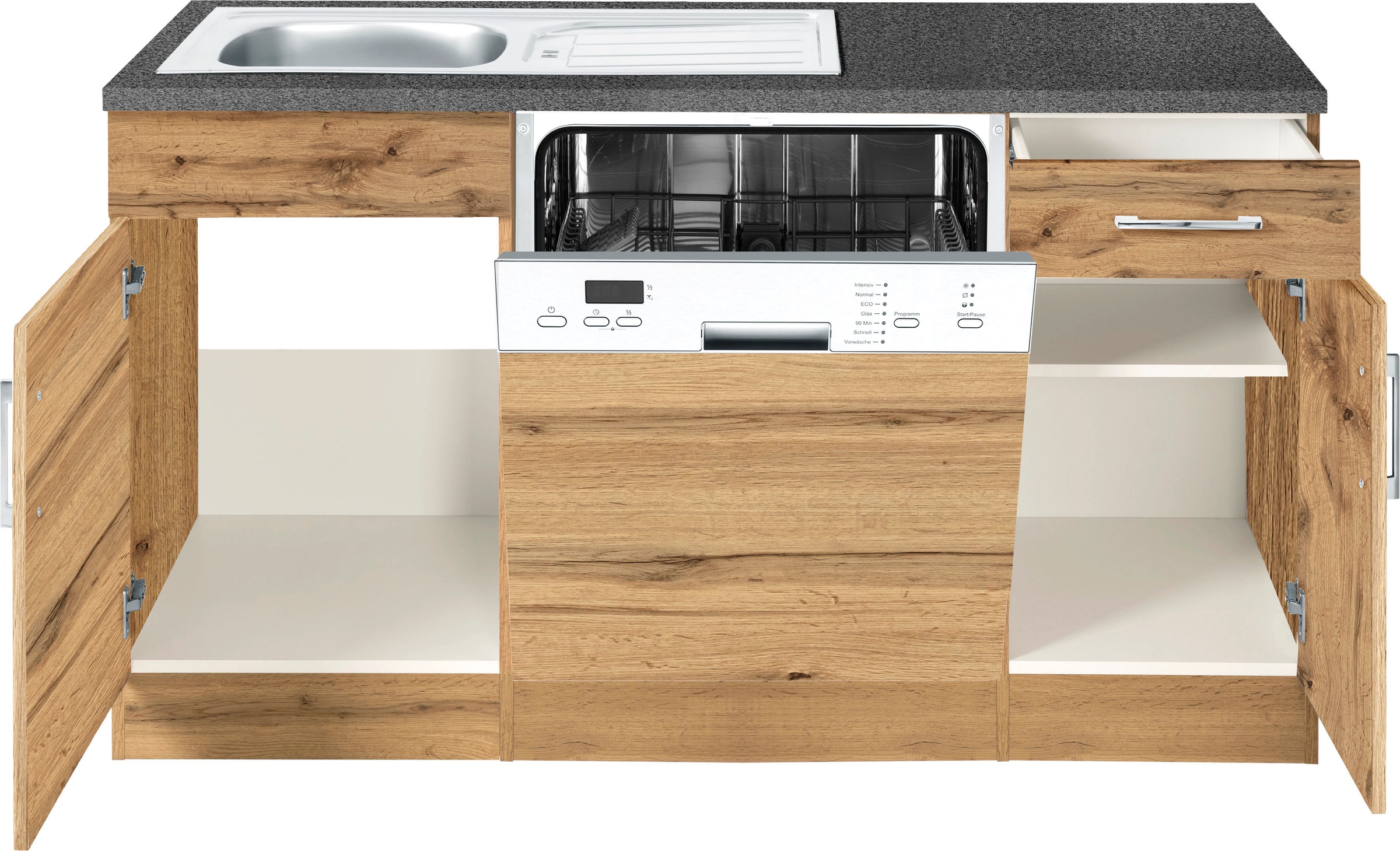 KOCHSTATION Winkelküche »KS-Colmar« mit E-Geräten, Stellbreite 210/300 cm