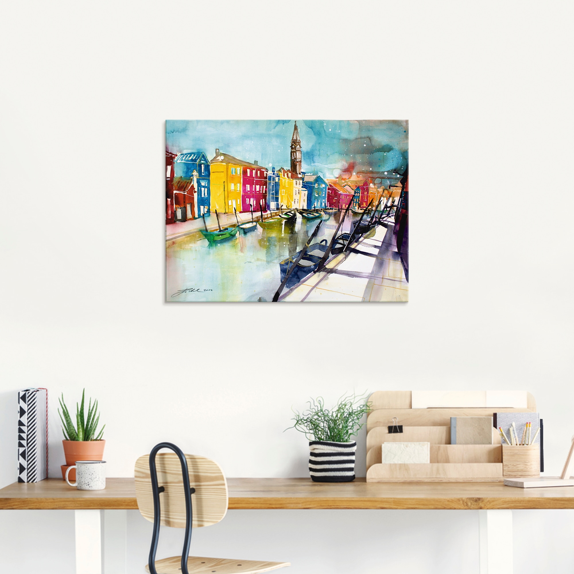 Artland Glasbild »Venedig Bunt«, Italien, (1 St.), in verschiedenen Größen