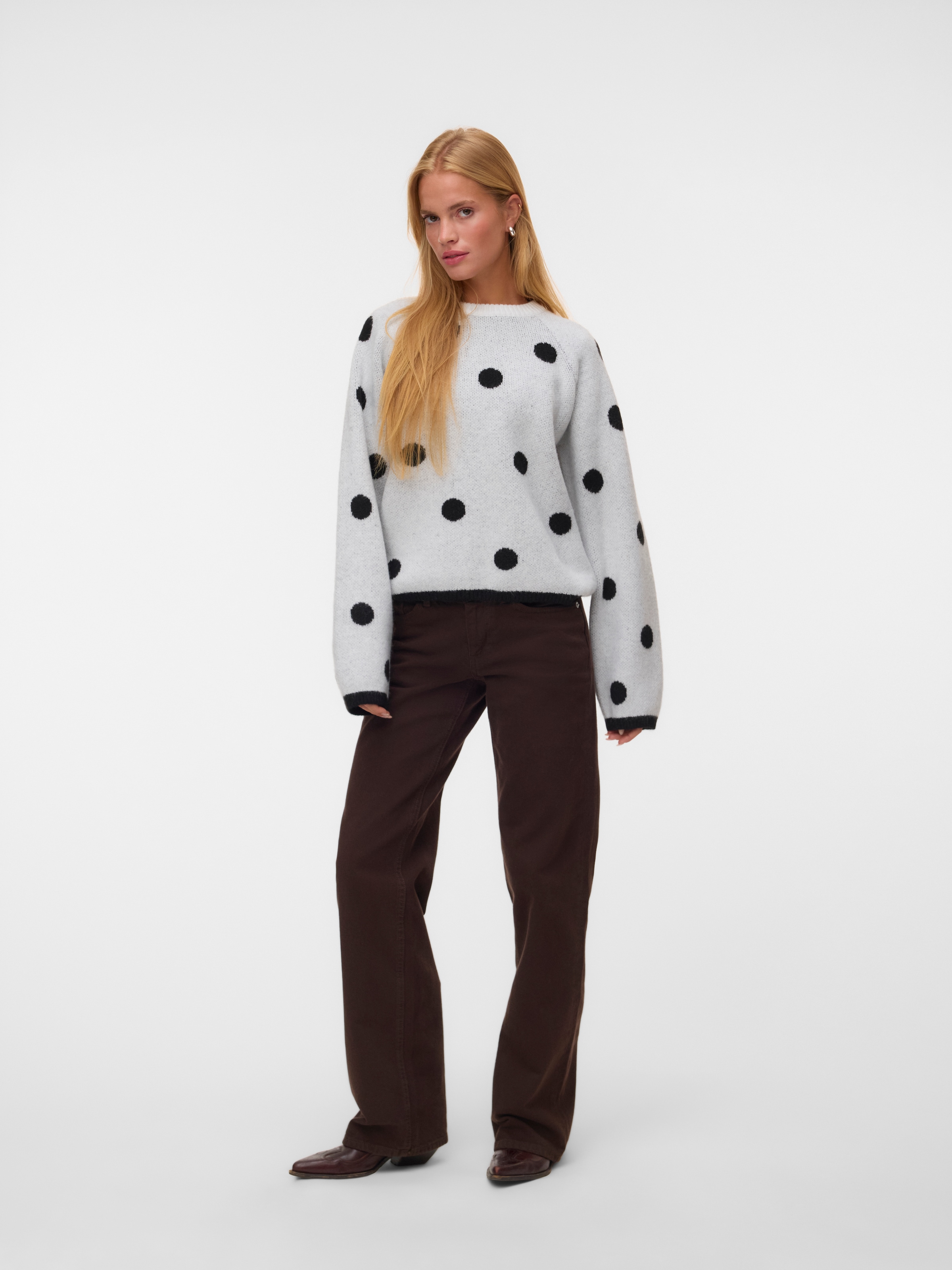 Vero Moda Rundhalspullover »VMLIV LS KNIT EXP EXP« Kunstfaser
