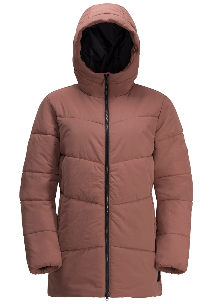 Jack Wolfskin Funktionsjacke »KAROLINGER LONG JKT W«, mit Kapuze