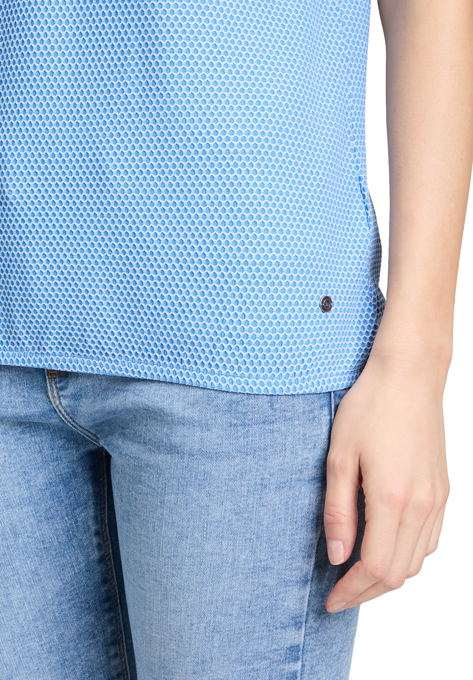 Betty&Co Kurzarmshirt »Casual-Shirt mit Struktur«