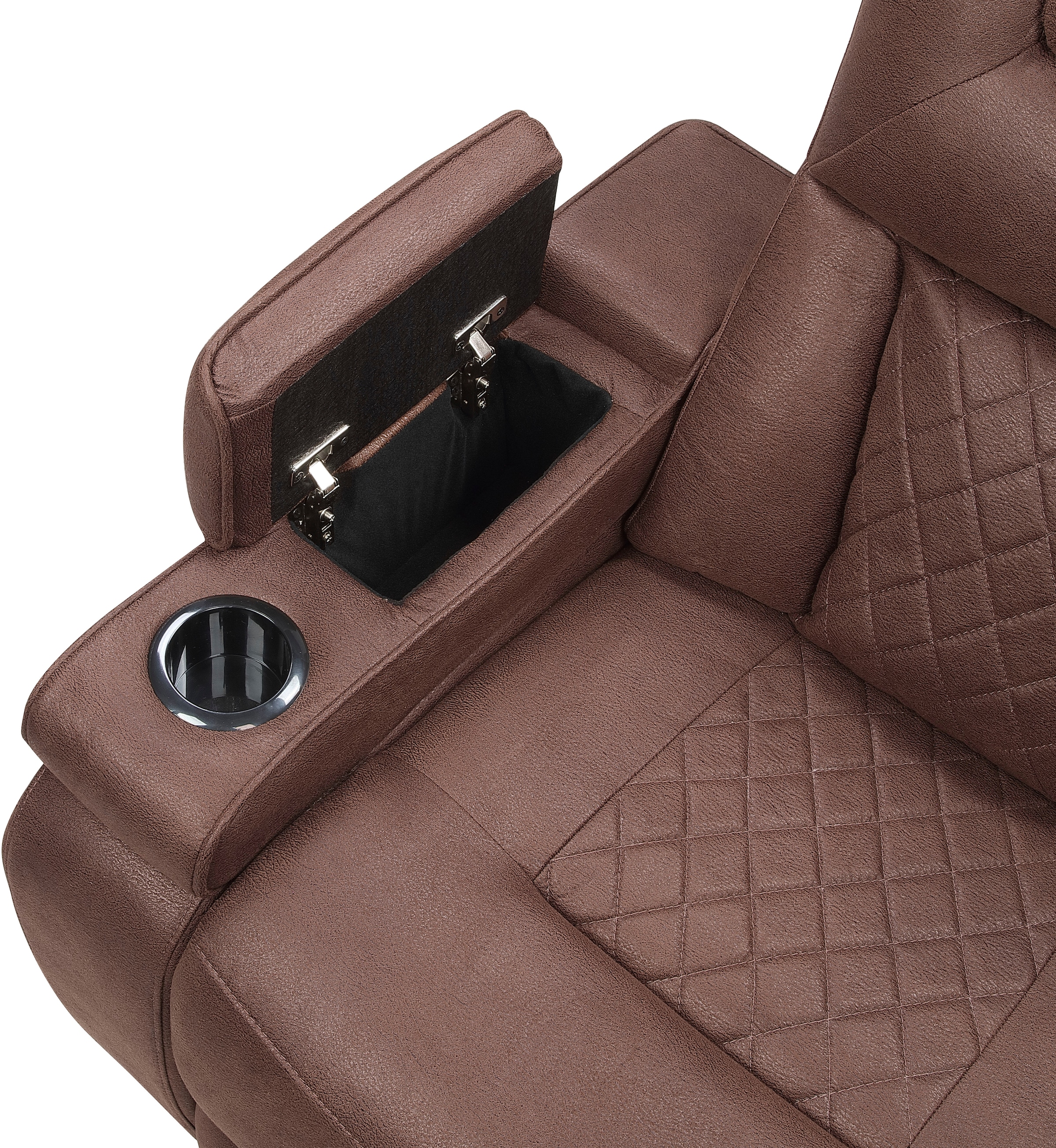 ATLANTIC home collection 3-Sitzer »Faris«, Zwei Relaxfunktionen, klappbare Konsole mit Getränkehalter