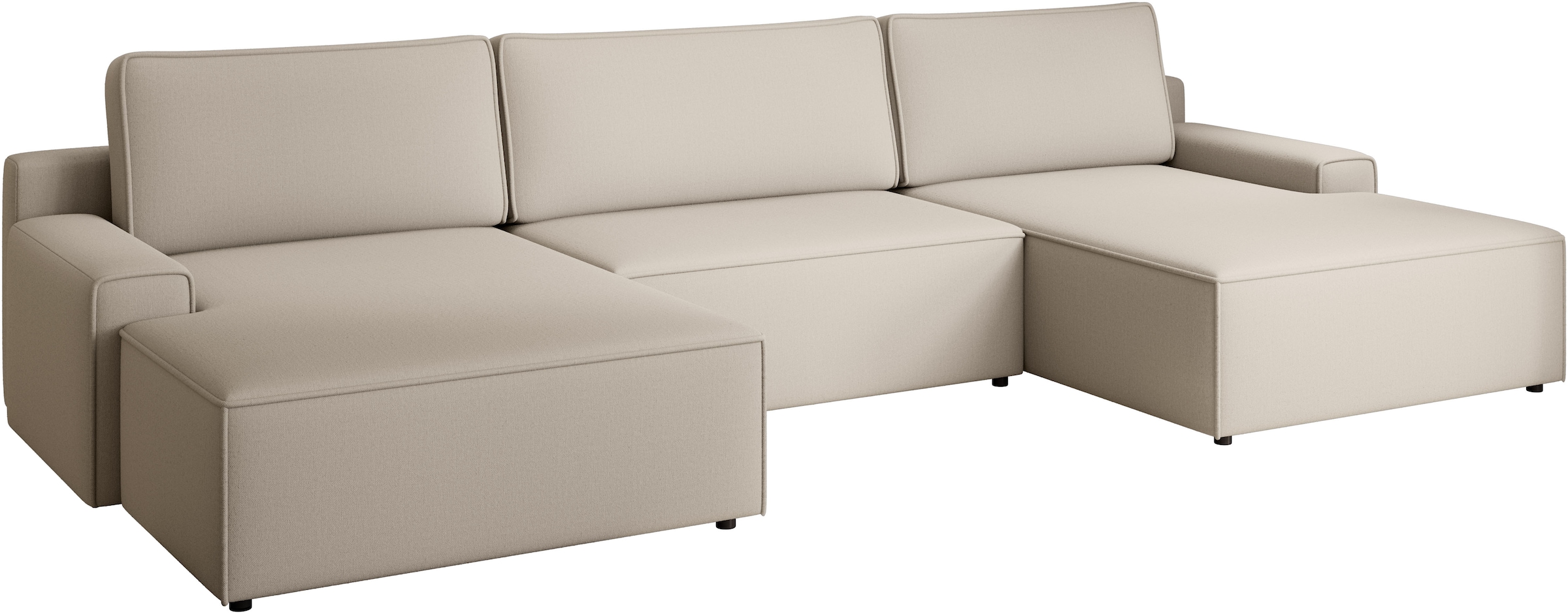 TRENDMANUFAKTUR Wohnlandschaft »Challenge, Schlafsofa mit Bettkasten, Couch in U-Form, Breite 333 cm«, XXL Sofa mit Bettkasten & Schlaffunktion, auch in trendigem Cordstoff