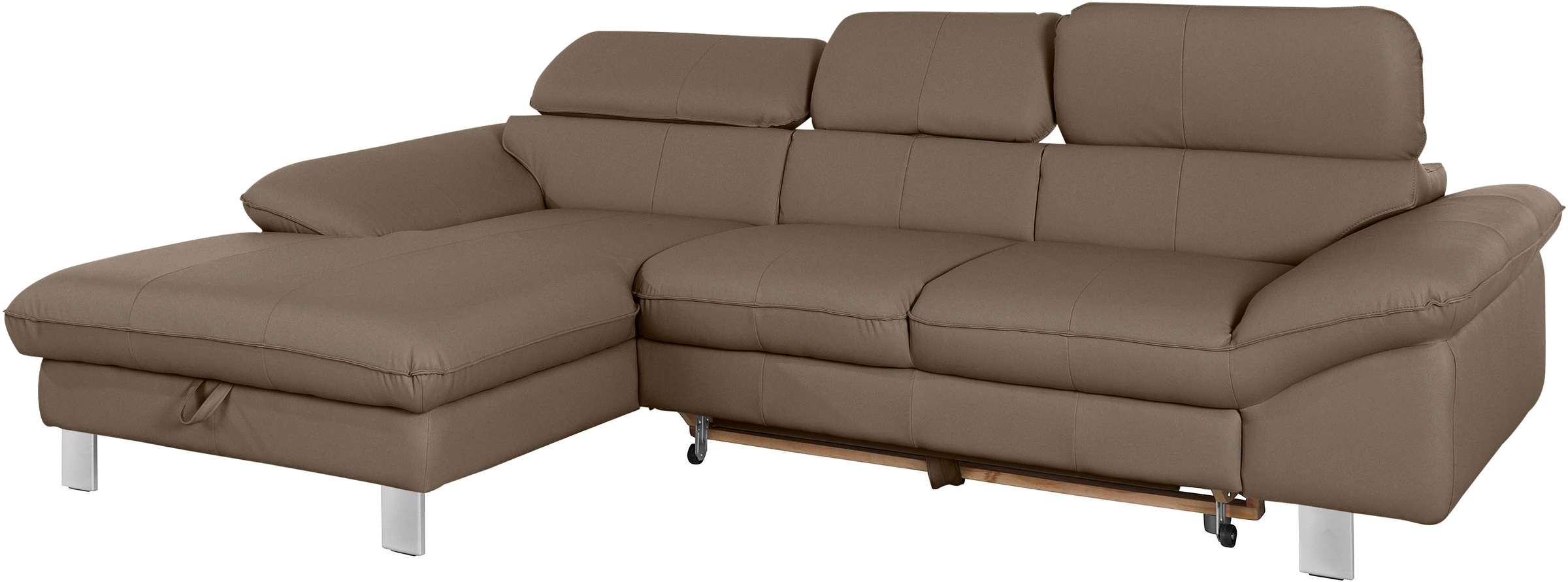 COTTA Ecksofa Driver, mit Kopfteilverstellung, wahlweise mit Bettfunktion