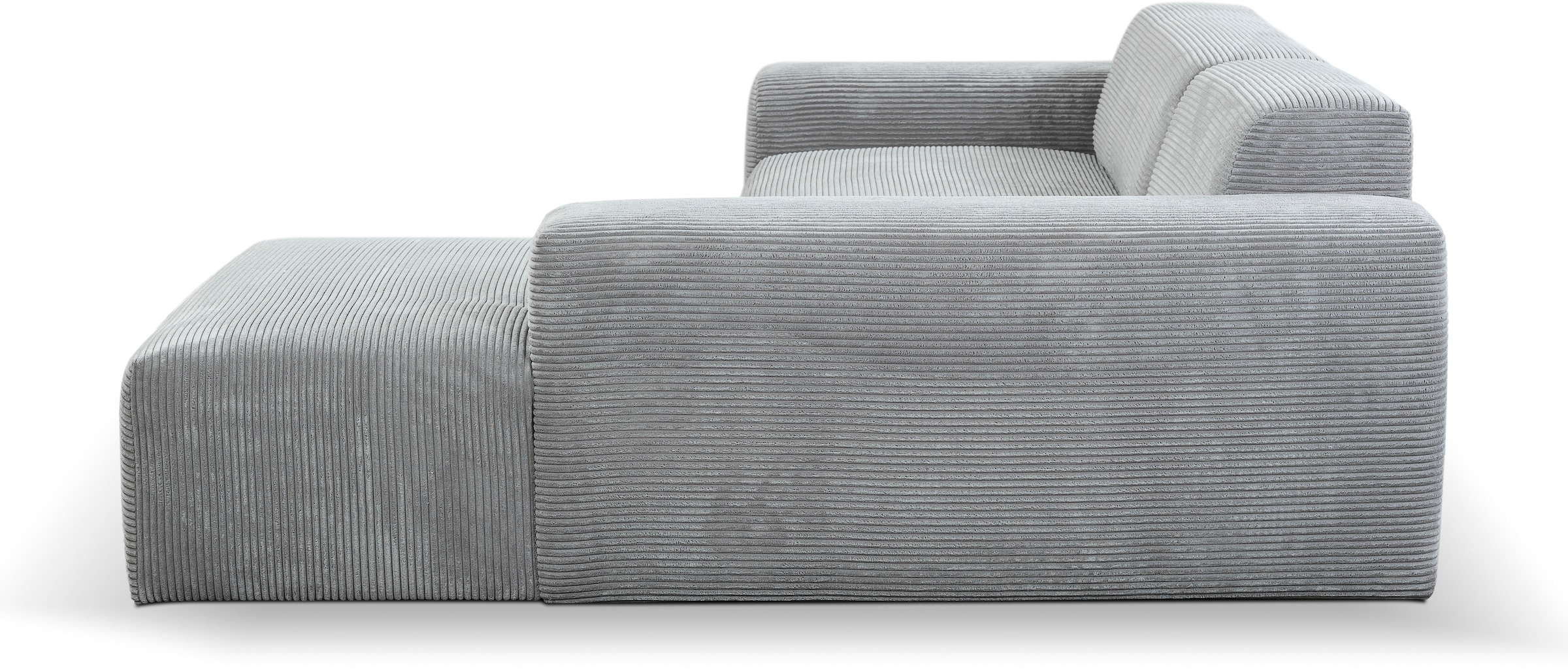 WERK2 Ecksofa »Zeus-L modern und zeitlos, Breite 253cm, bequemes Sofa«, Curvy Trend Ecksofa mit urbaner Optik