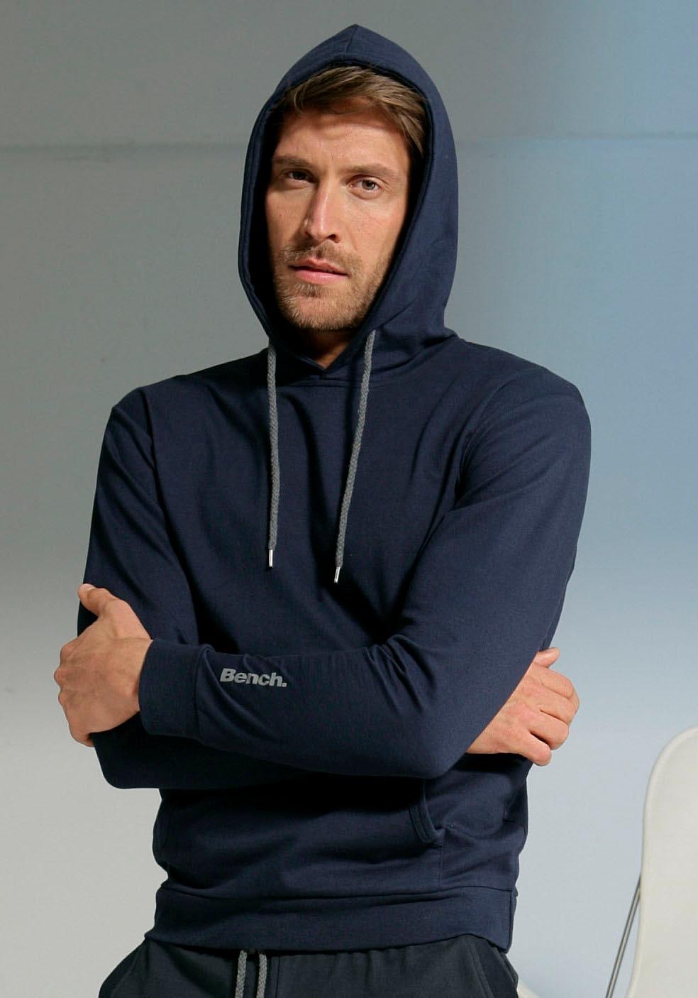 Bench. Loungewear Hoodie Langarm, Sweatshirt mit Rundhals und Kapuze, Baumwollmischung