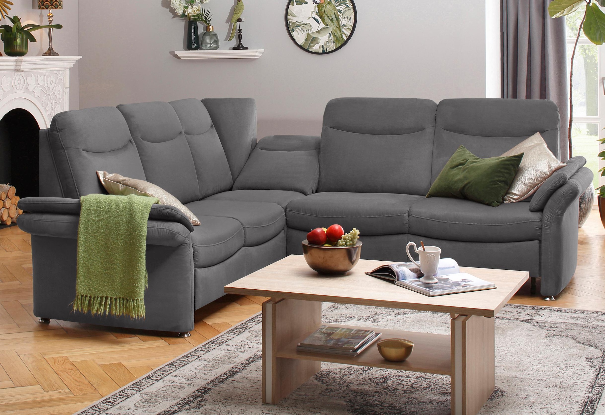 Home affaire Ecksofa »Tahoma L-Form« mit Armlehnfunktion, wahlweise Bettfunktion, Schublade, Relaxfunktion