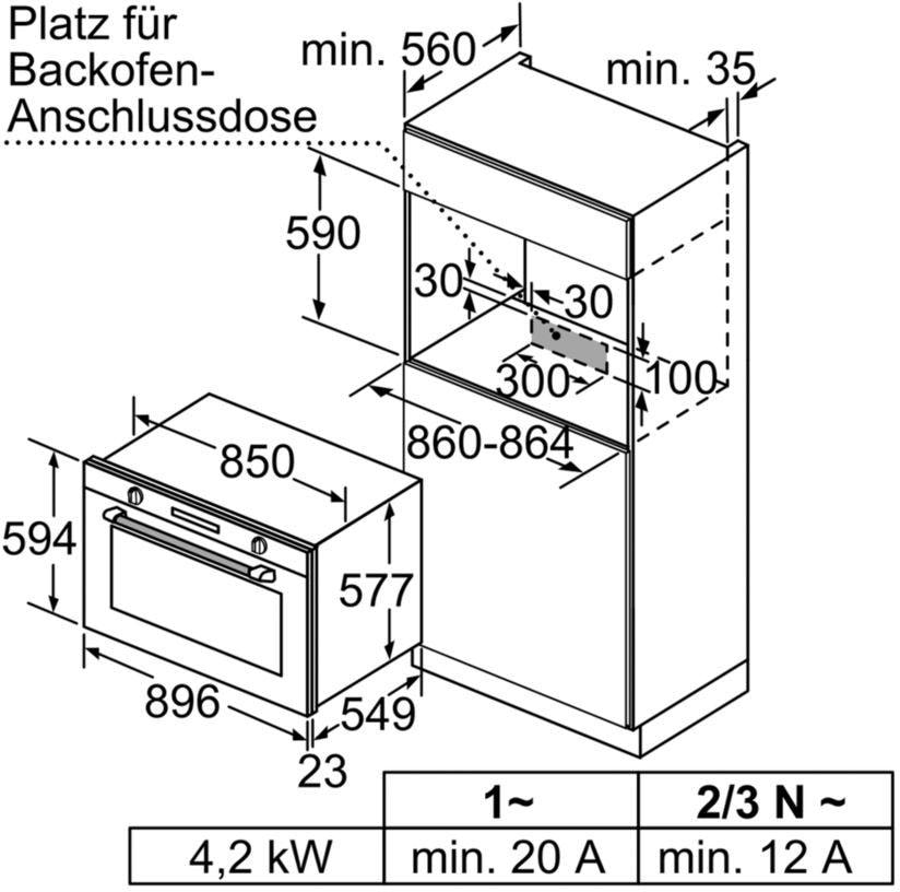 SIEMENS Einbaubackofen iQ500 »VB578D0S0«, mit 1-fach-Teleskopauszug, Pyrolyse-Selbstreinigung, touchControl