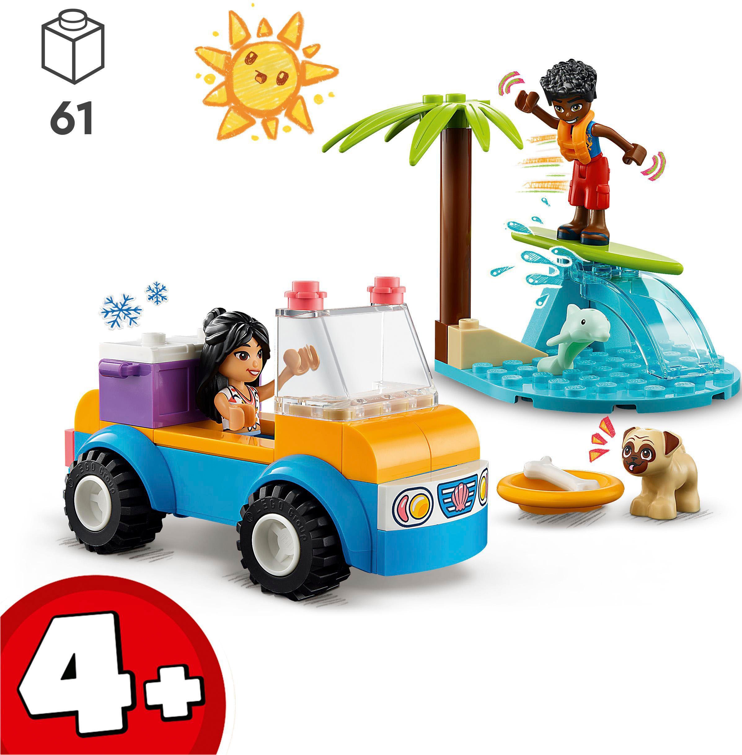 LEGO® Konstruktionsspielsteine »Strandbuggy-Spaß (41725), LEGO® Friends«, (61 St.), Made in Europe