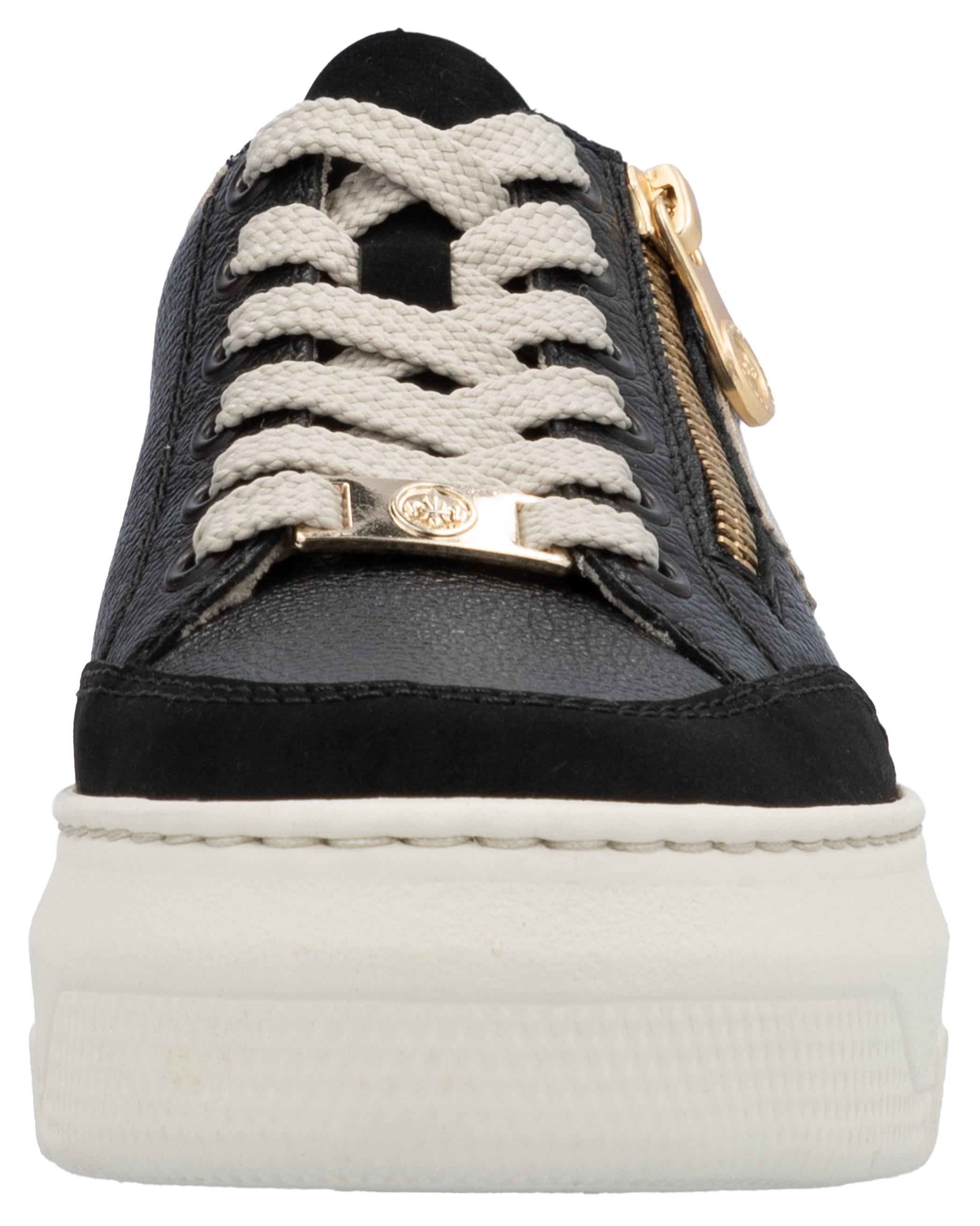 Rieker Plateausneaker, Schnürschuh, Halbschuh, Freizeitschuh mit seitlichem Reißverschluss