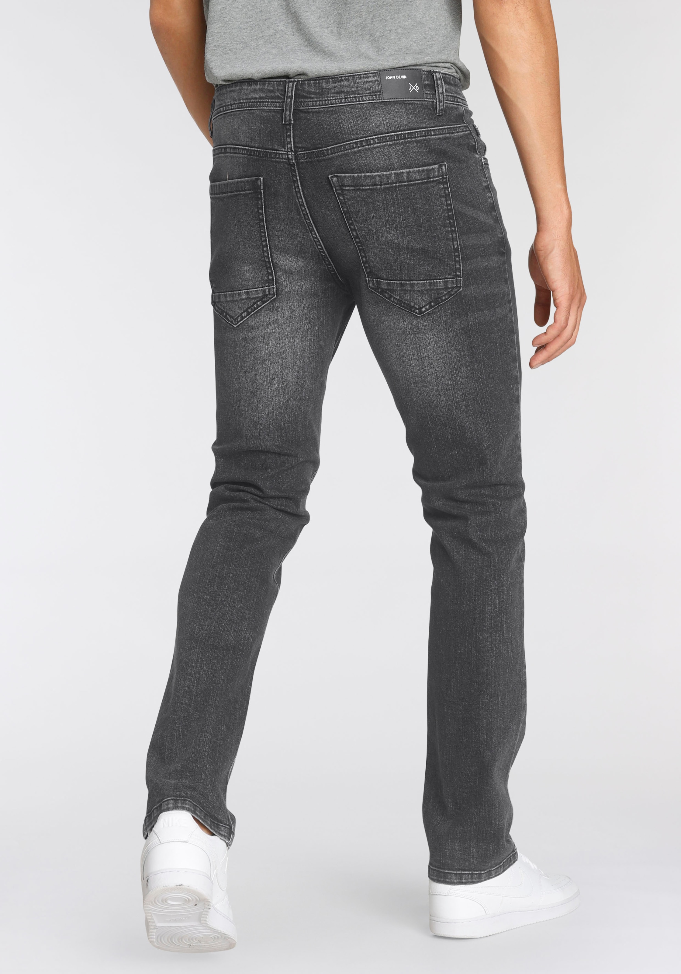John Devin Straight-Jeans, mit geradem Bein