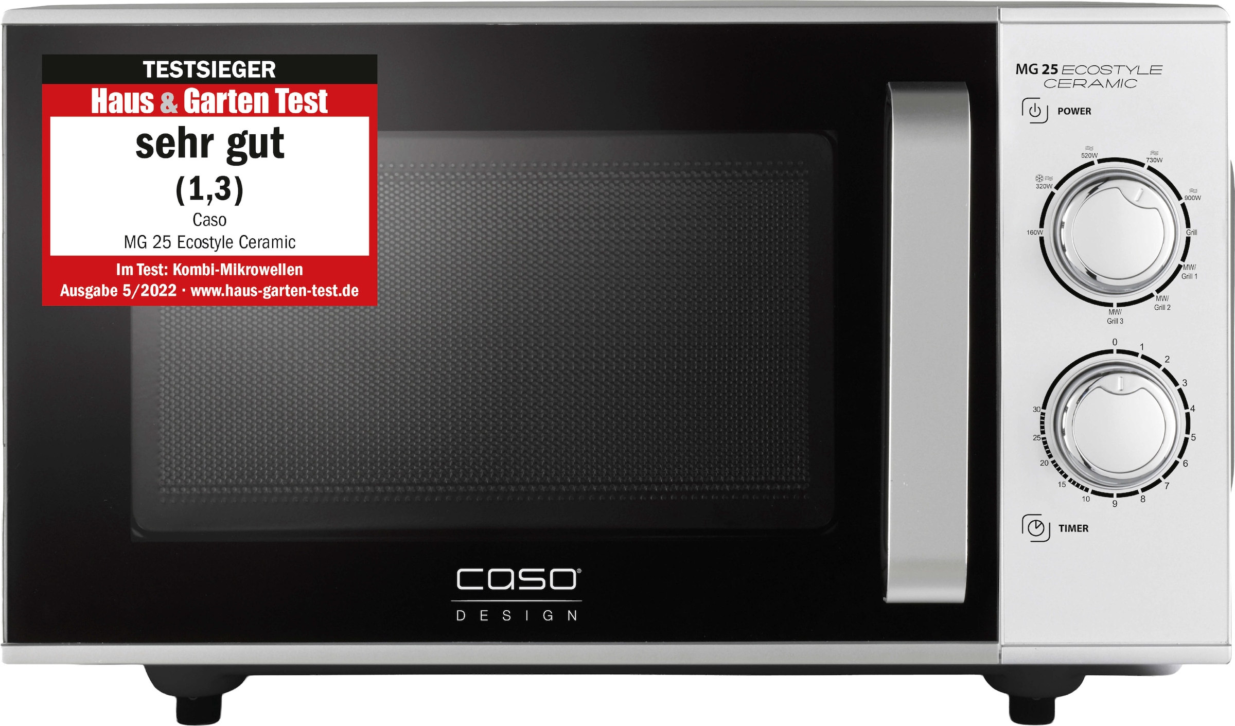 Caso Mikrowelle »3329 MG 25 Ecostyle Ceramic« Grill | Mikrowelle 1200 W Mikrowelle und Grill