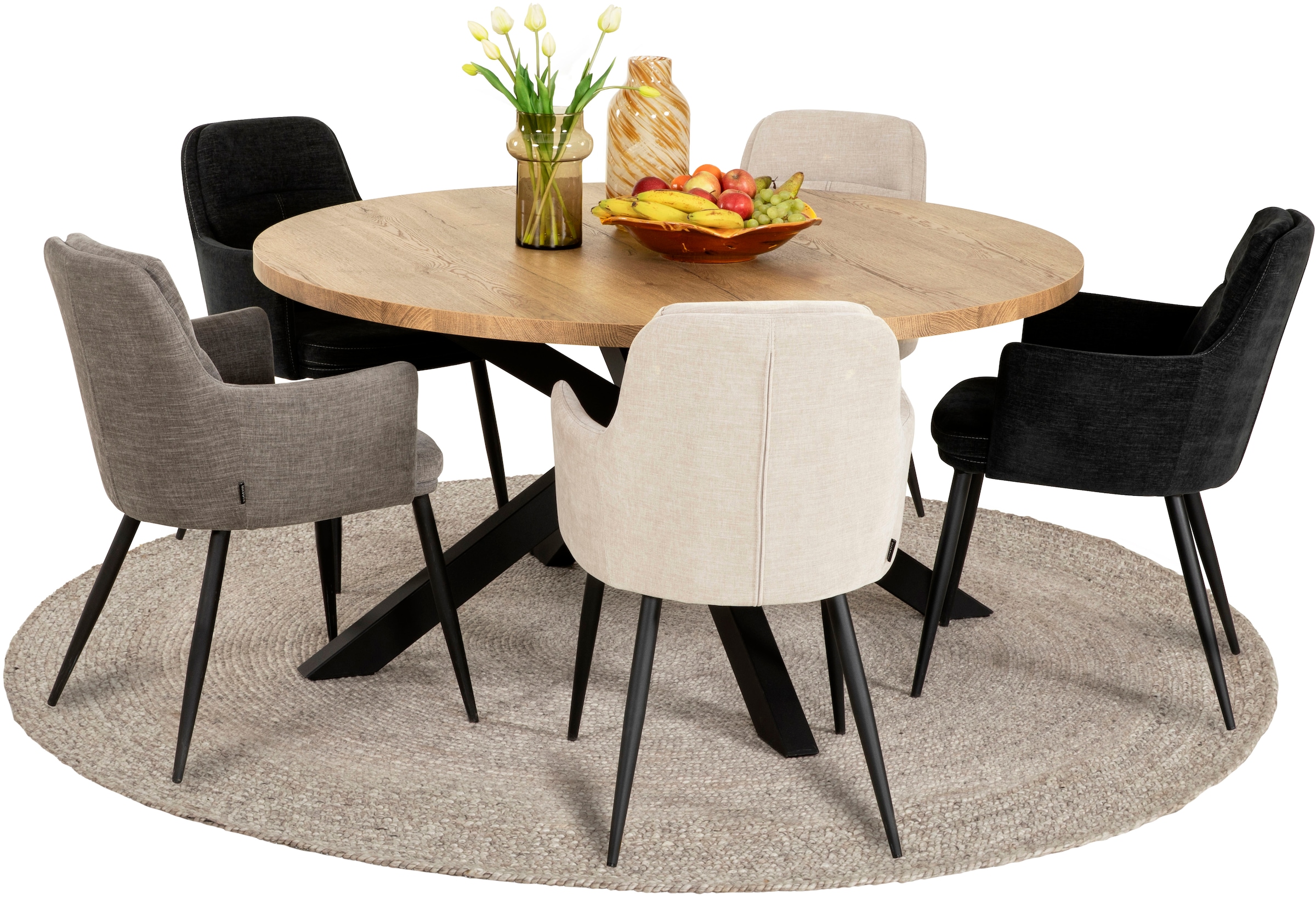 OMG Design Armlehnstuhl »Donna« (Set) 1 Stk.Schalenstuhl, bequem gepolstert, Esszimmerstuhl