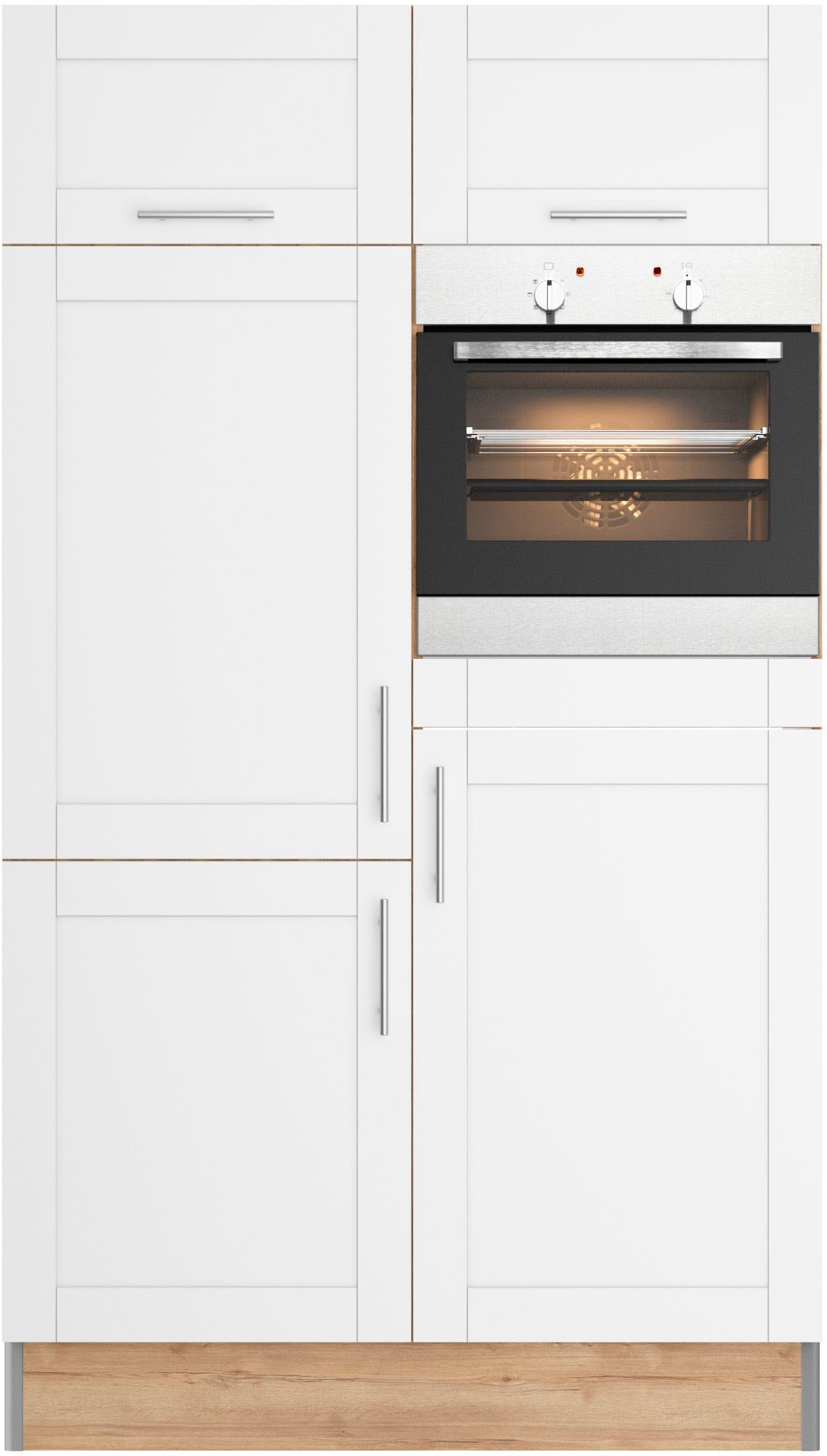 OPTIFIT Küche "Ahus, Back-/Kühlmodul" Breite 120 cm, wahlw. mit E-Geräten, Soft Close Funktion, MDF Fronten