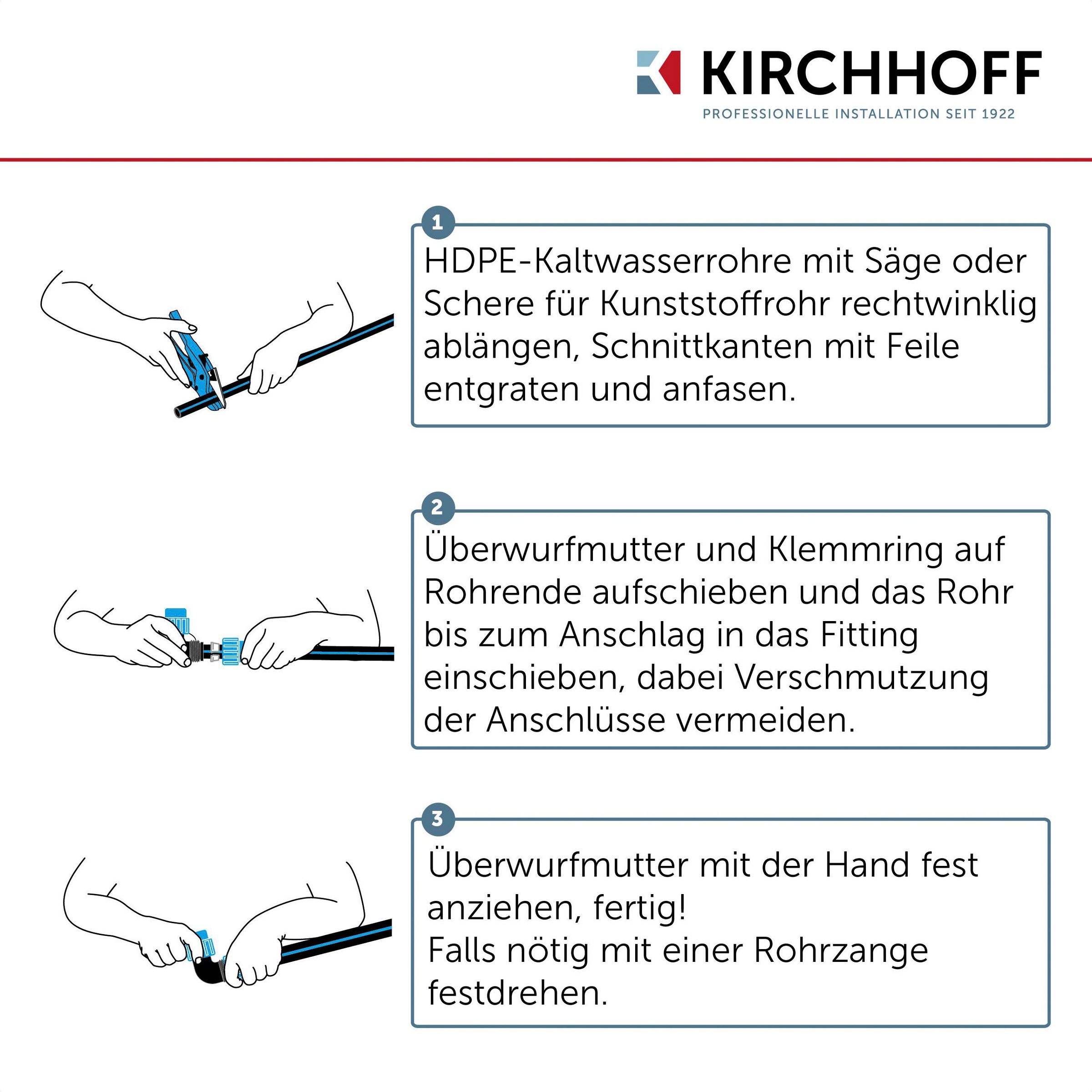 Kirchhoff Bewässerungsschlauch, Wasserleitung, Sprinklersystem 25 mm x 50 m