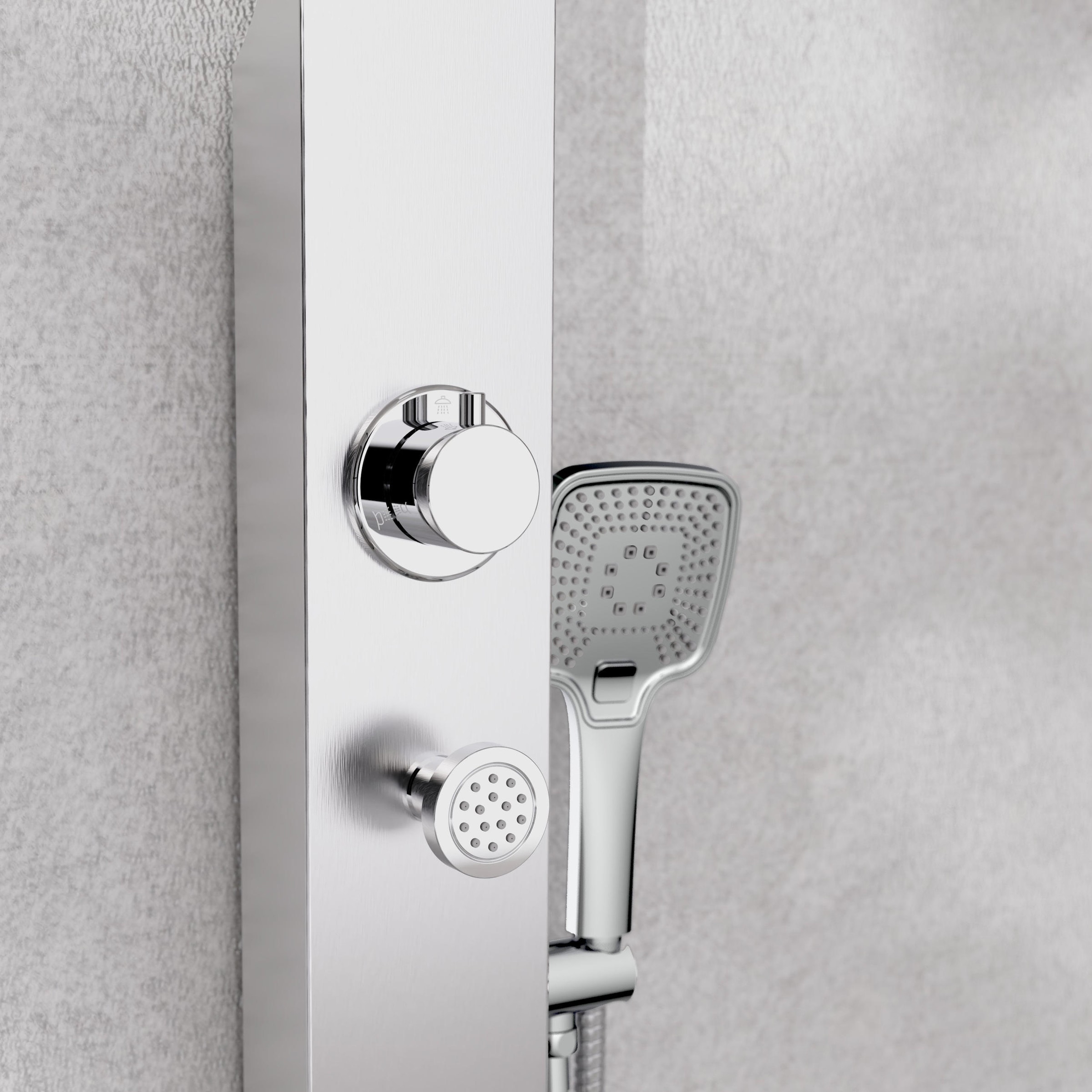 welltime Duschsäule »Laos«, Duschsystem mit Regendusche,Massagedüsen & Handbrause mit 3 Funktionen