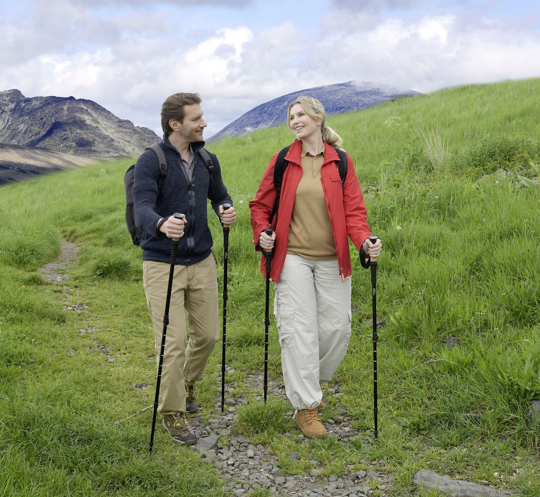 Maximex Trekking-Stöcke »Premium«, (2 St.), druckentlastende Wanderstöcke, ultraleicht