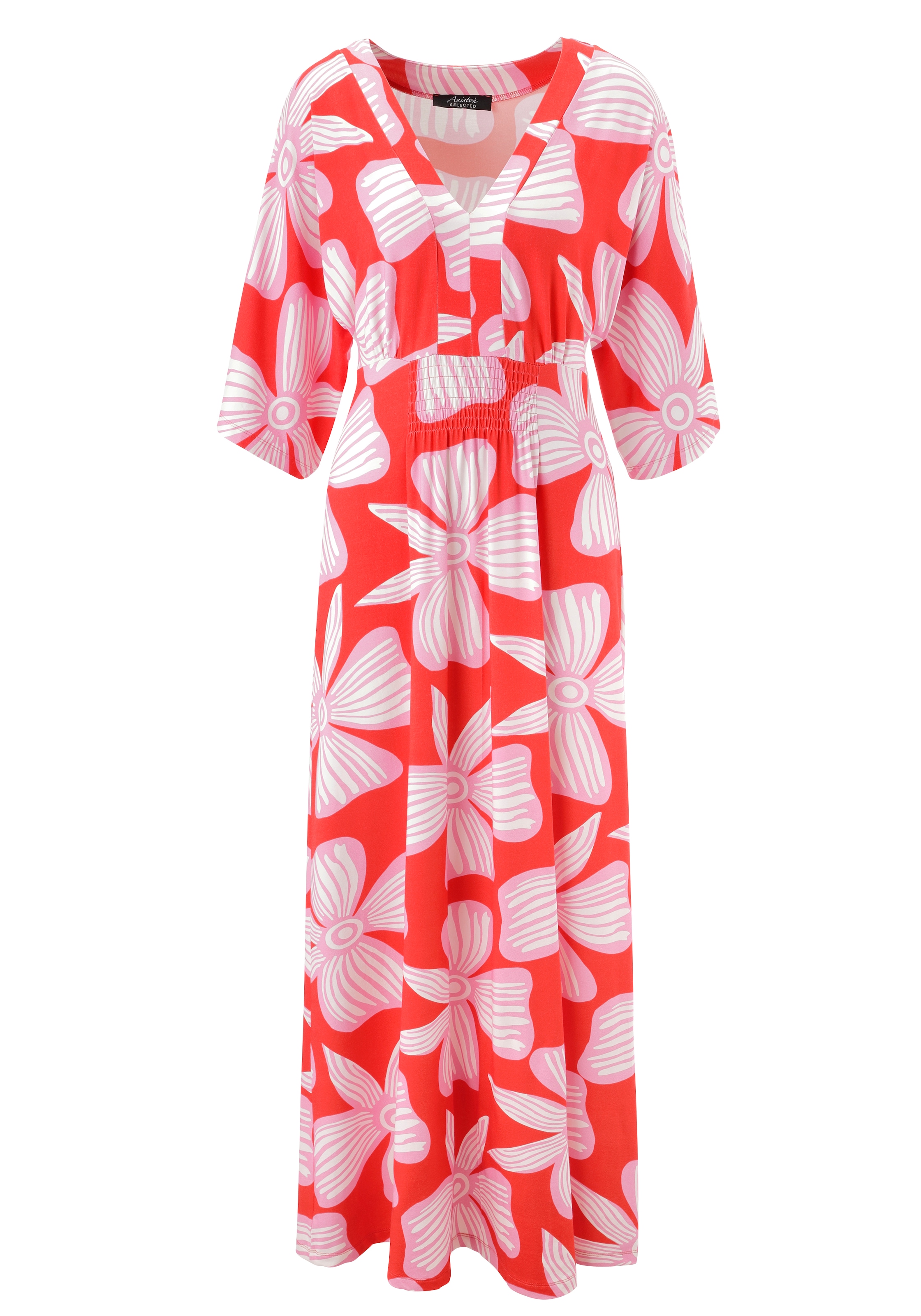 Aniston SELECTED Maxikleid mit weiten, 3/4-langen Ärmeln - NEUE KOLLEKTION