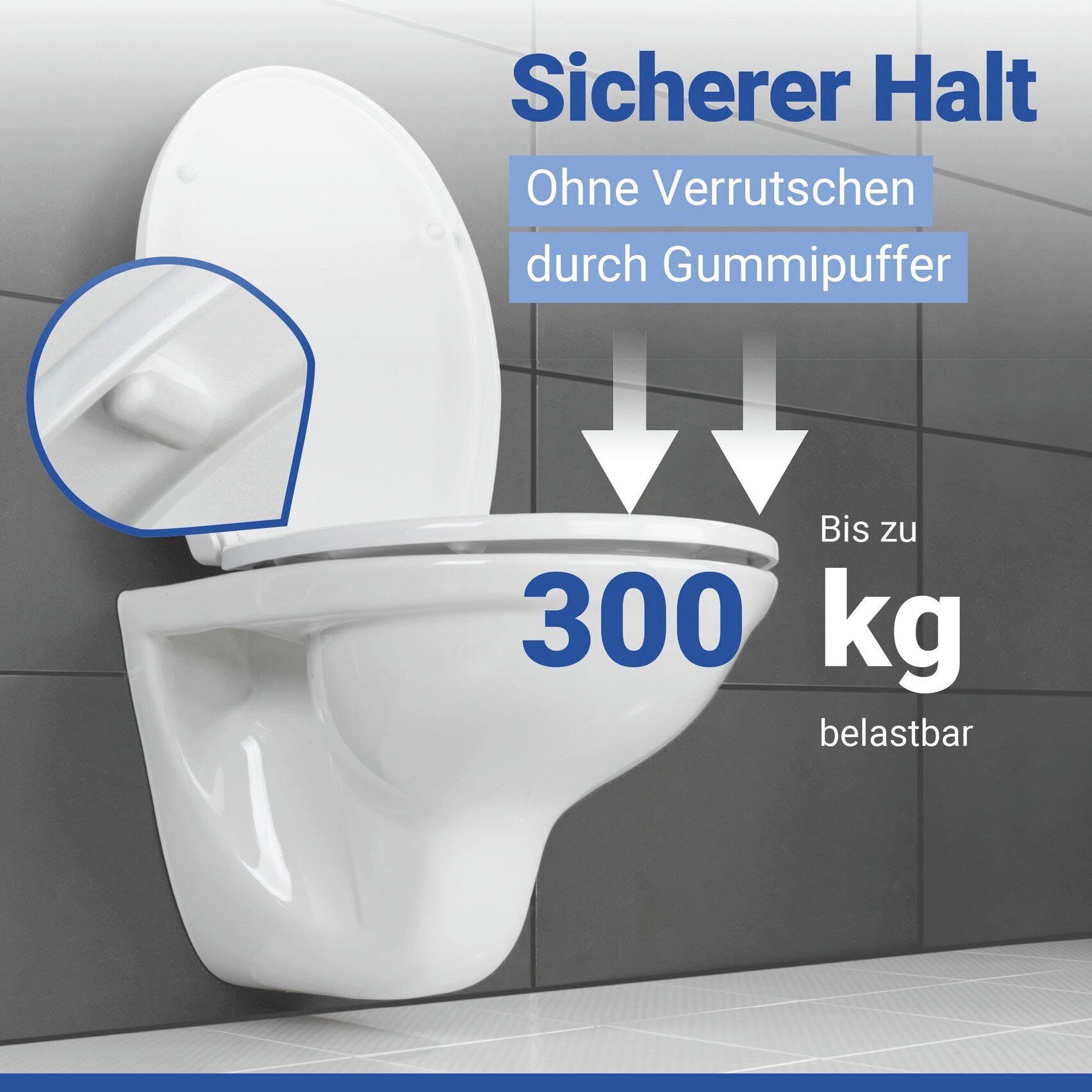 WENKO WC-Sitz »Ostuni« 1 Stk. tlg. Thermoplast, belastbar mit 300 kg, mit Absenkautomatik