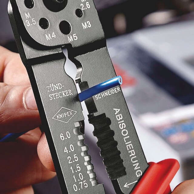 Knipex Crimpzange »97 22 240«, (1 tlg.), schwarz lackiert, mit  Mehrkomponenten-Hüllen 240 mm online kaufen | mit 3 Jahren XXL Garantie