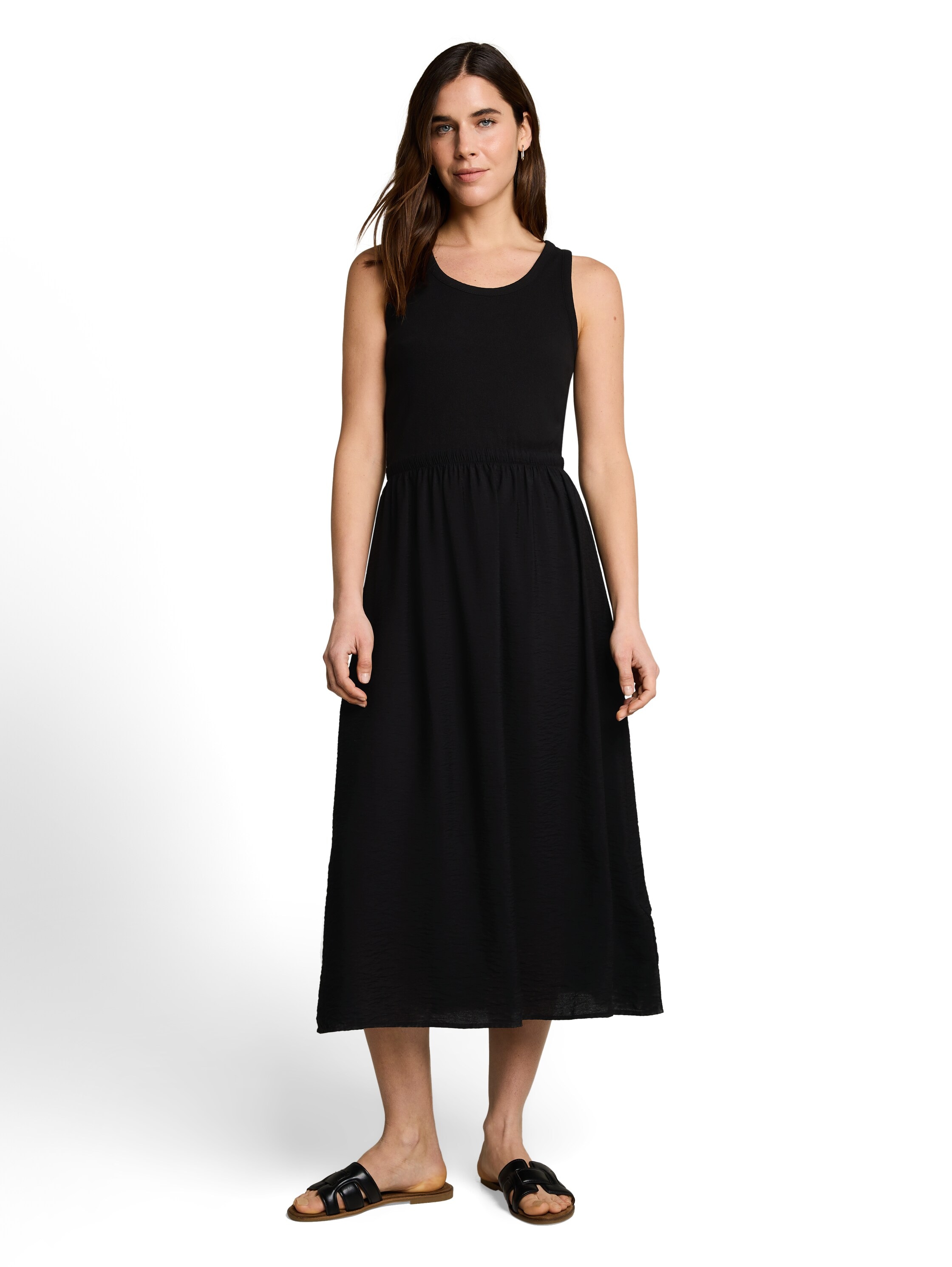 TOM TAILOR Sommerkleid Ohne Taschen Sommerkleid mit Tanktop-Trägern