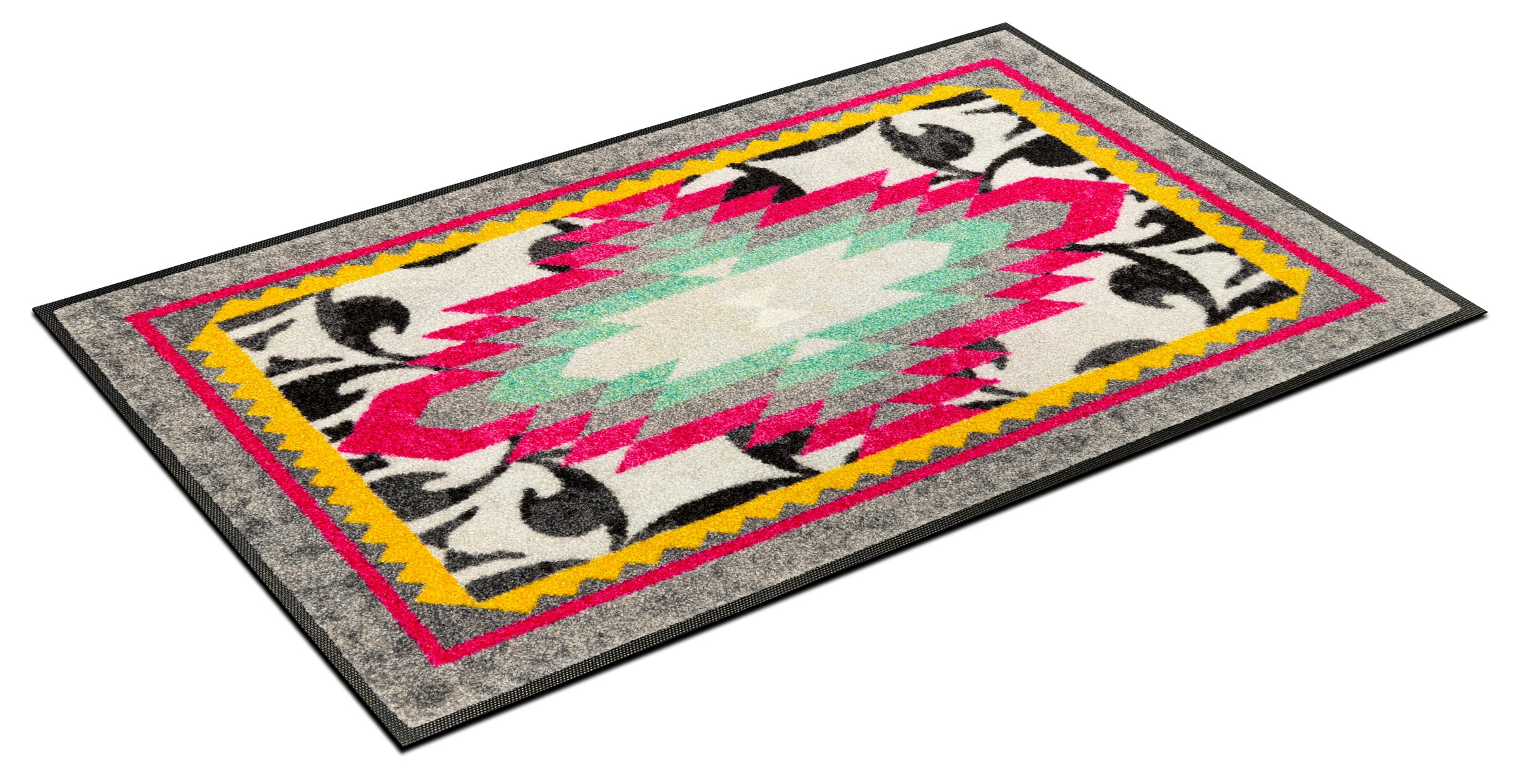 wash+dry by Kleen-Tex Fußmatte »Tribal Pop« rechteckig 7 mm Höhe auch als Läufer erhätlich, waschbar und trocknergeeignet