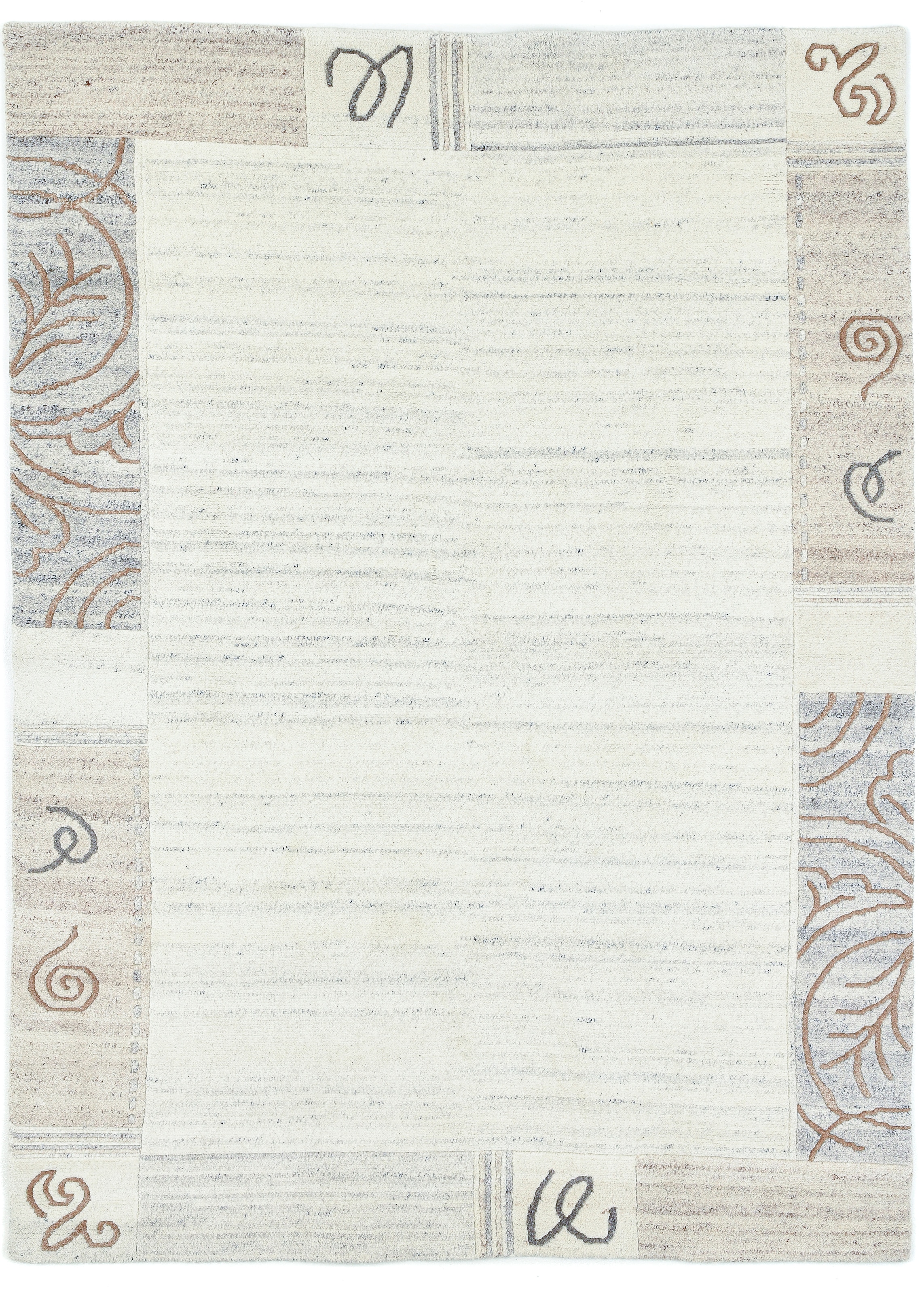 THEKO Wollteppich »Nakarta« rechteckig 12 mm Höhe reine Wolle, handgeknüpft, mit Bordüre