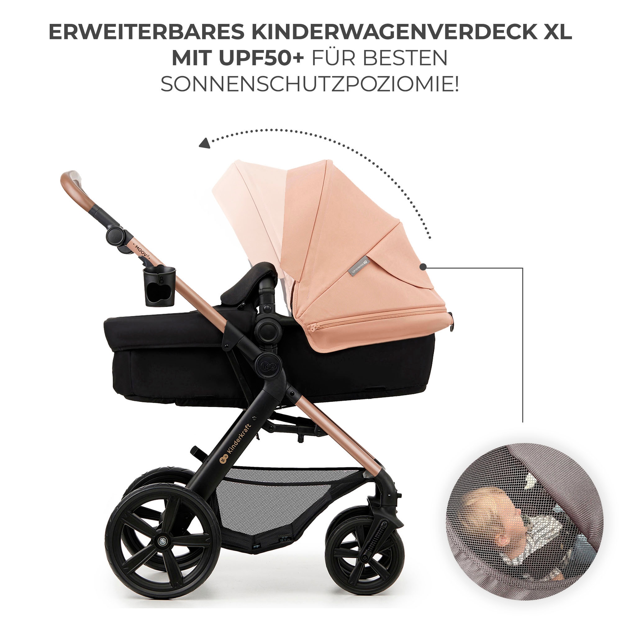 Kinderkraft Kombi-Kinderwagen »MOOV 2 4in1 EVA« 27 kg mit EVA-Rädern