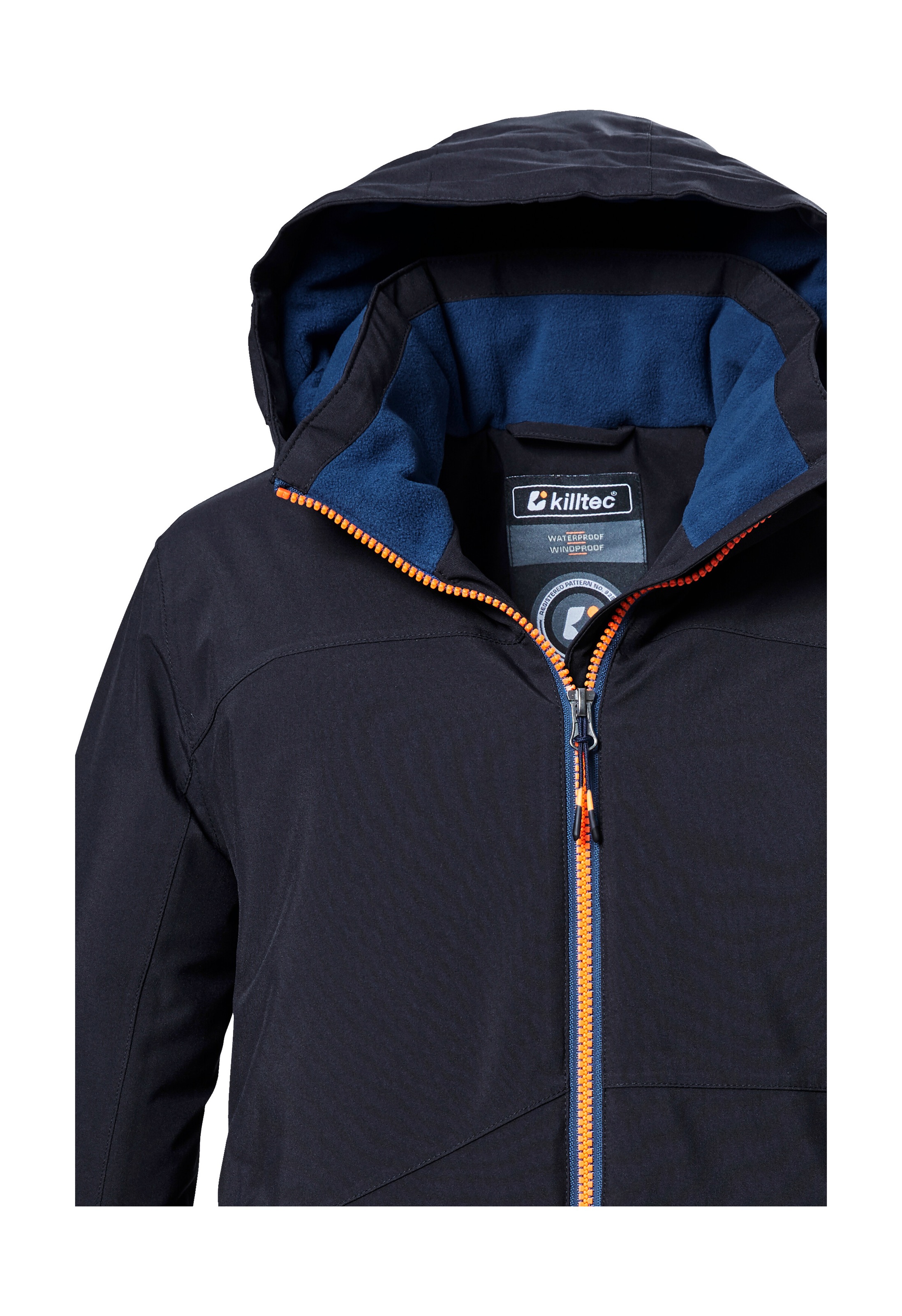 Killtec Funktionsjacke »KOW 369 BYS JCKT«, Wasserdichte Funktionsjacke mit Kapuze, verstellbaren Bündchen und Fleece-Einsatz