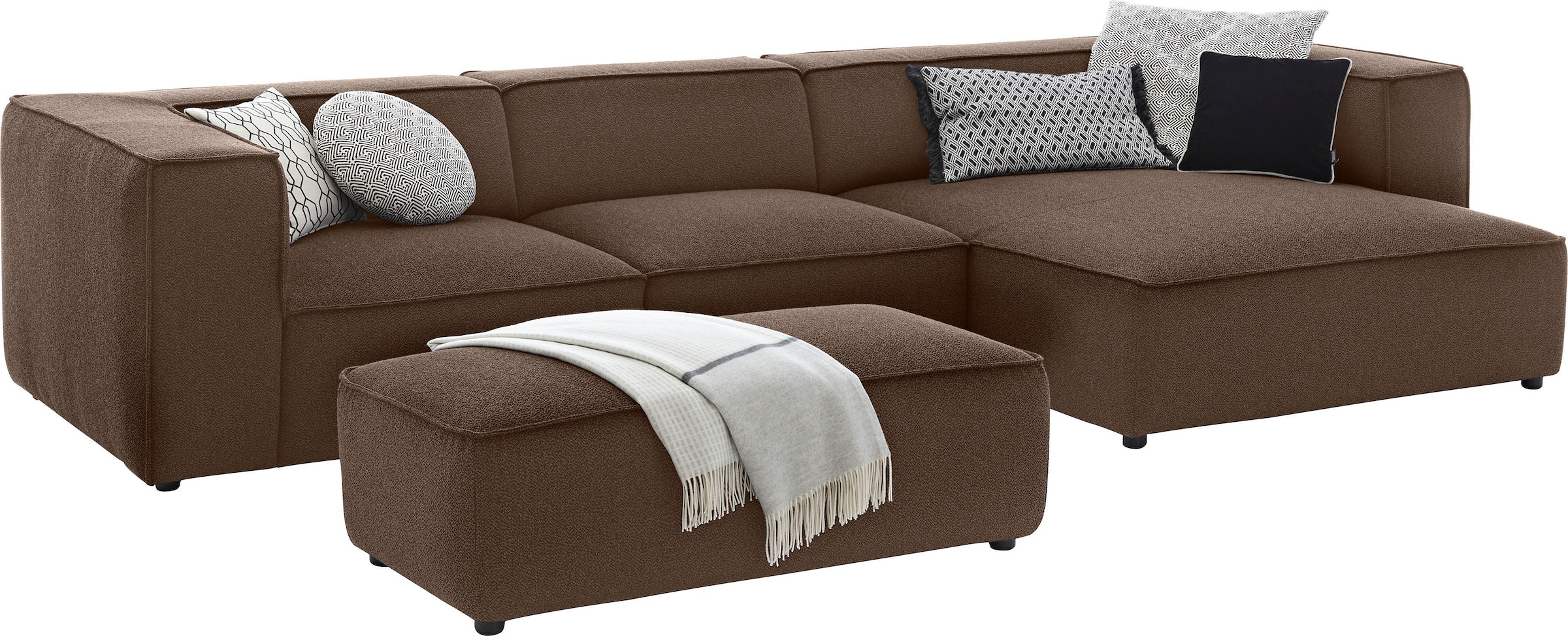 W.SCHILLIG Hocker »around-the-block«, mit eleganter Biese